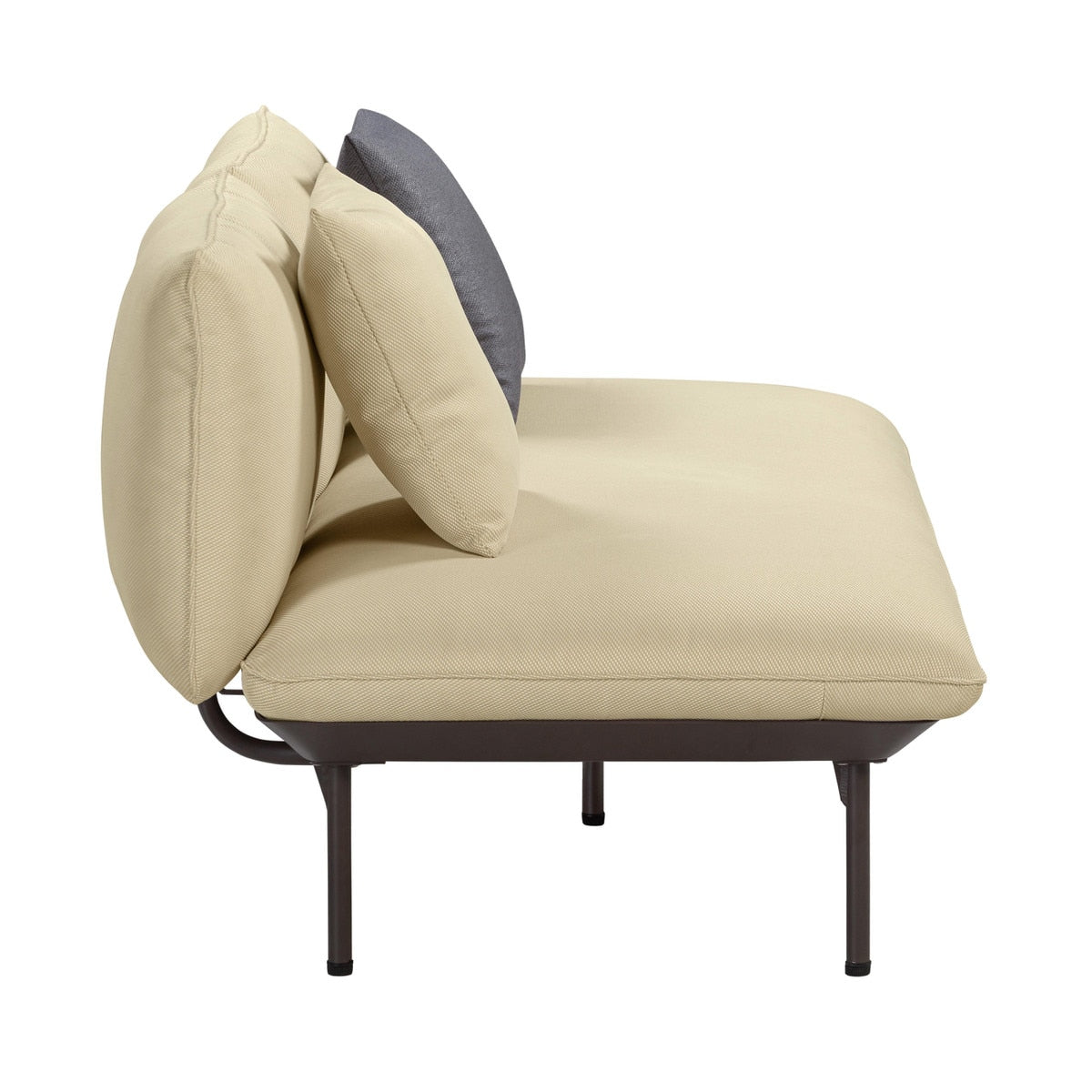 Katti Beige and Light Gray Outdoor Loveseat