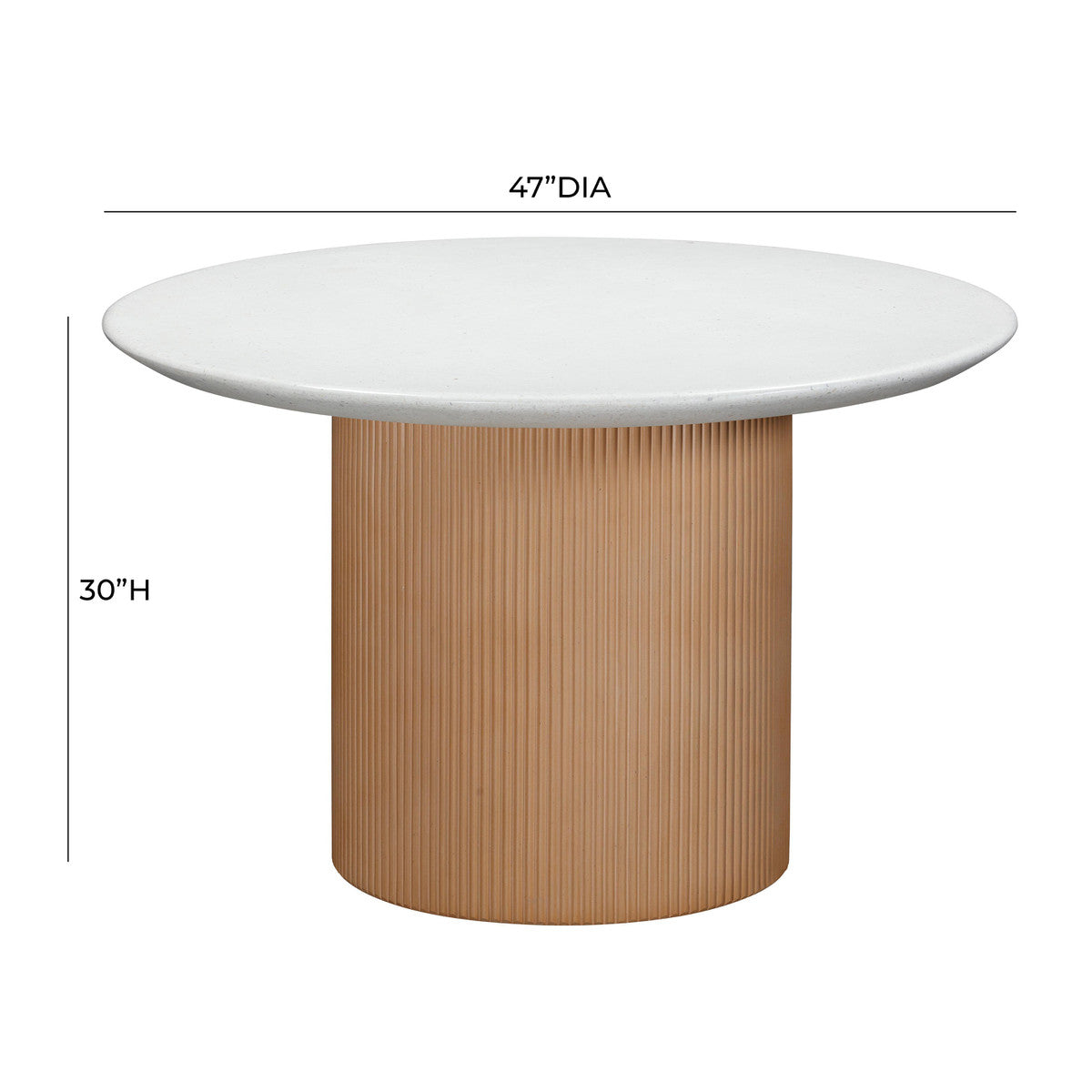 Rose Faux Terrazzo and Terracotta Concrete Indoor / Outdoor 47" Round Dining Table