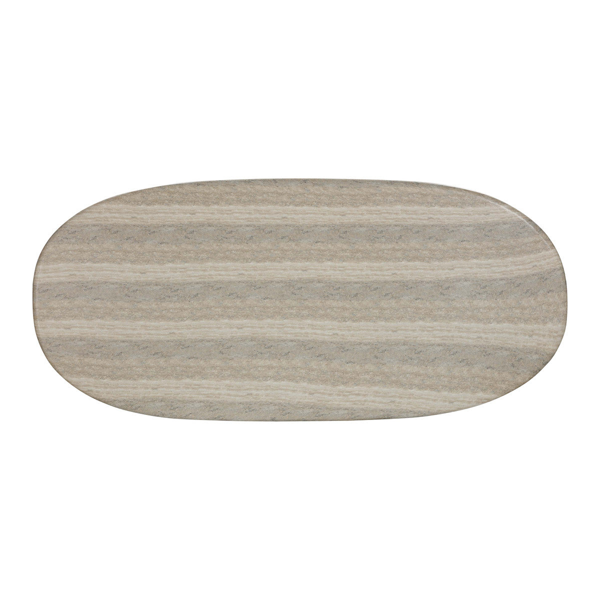 Smooch Faux Travertine Indoor / Outdoor 87" Oval Dining Table