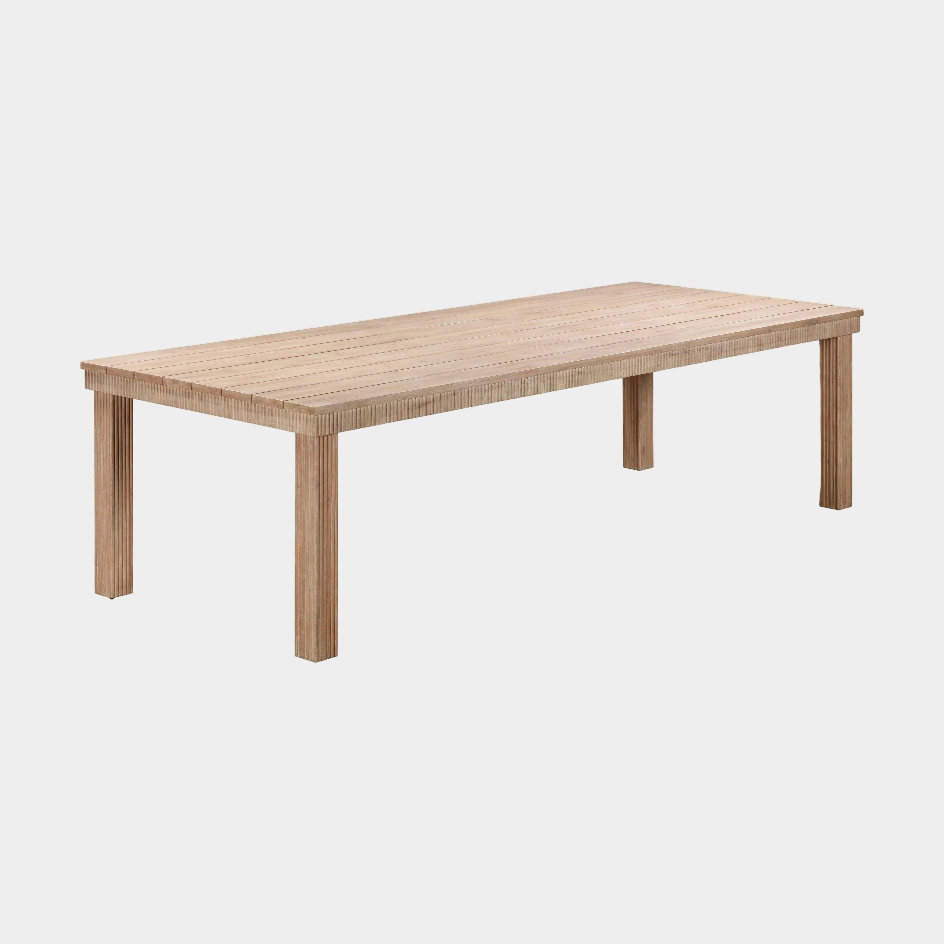 Cassie Natural Outdoor Rectangular Dining Table (75"-108")