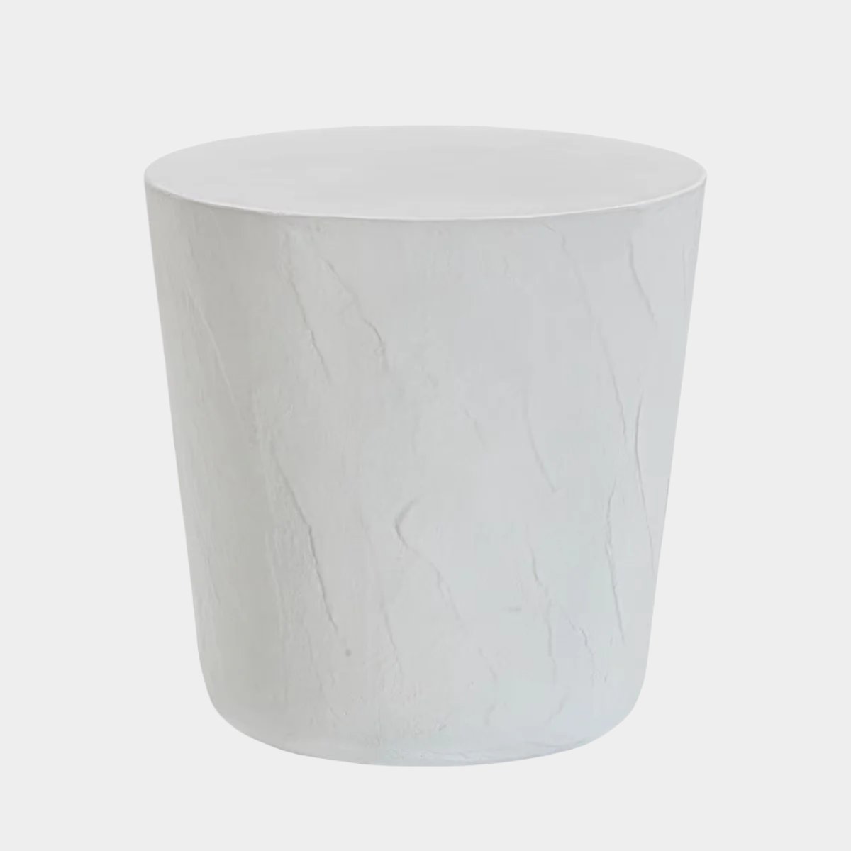 Tabouret Margot en béton gris clair imitation plâtre pour intérieur/extérieur