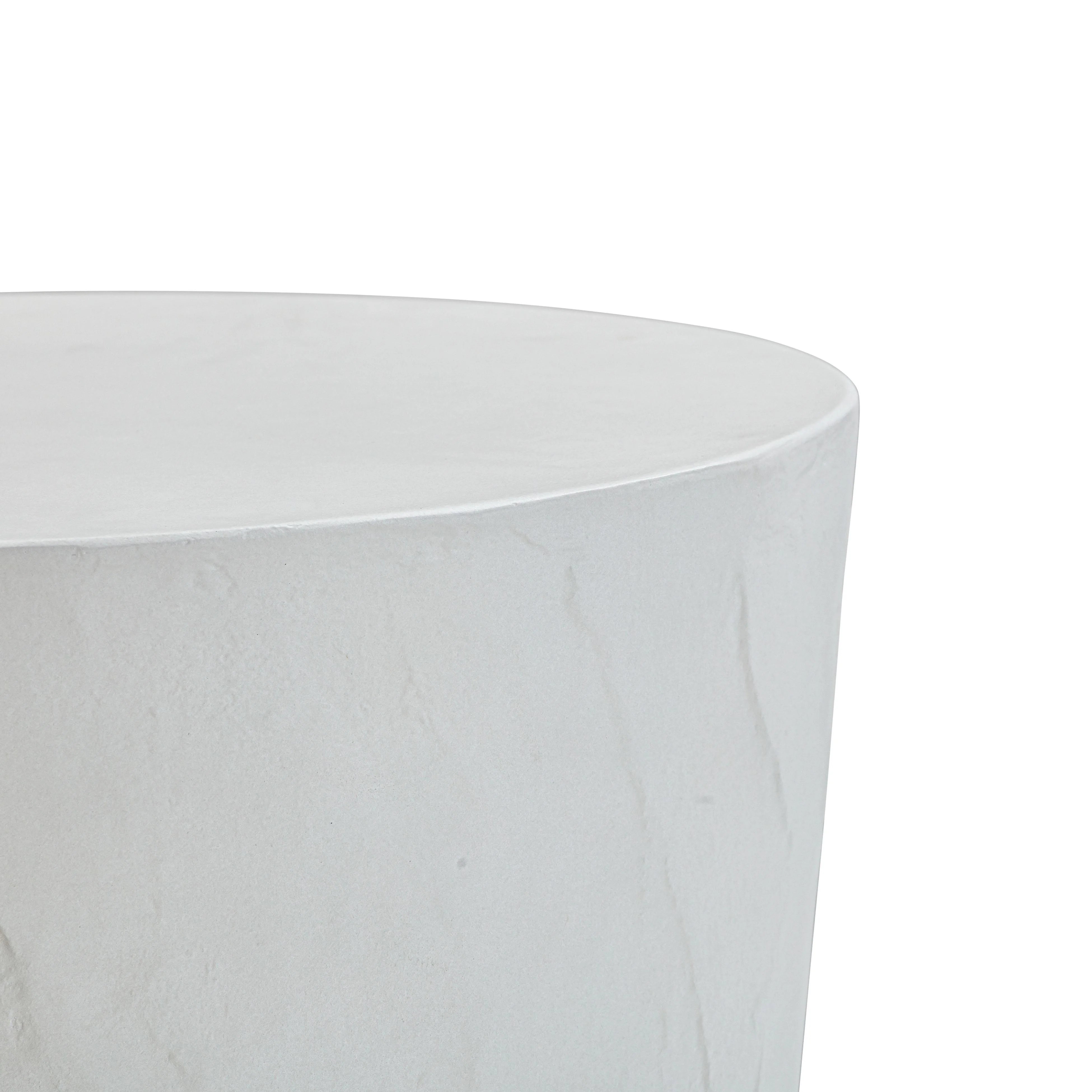 Margot Light Grey Faux Plaster Indoor/Outdoor Concrete Stool
