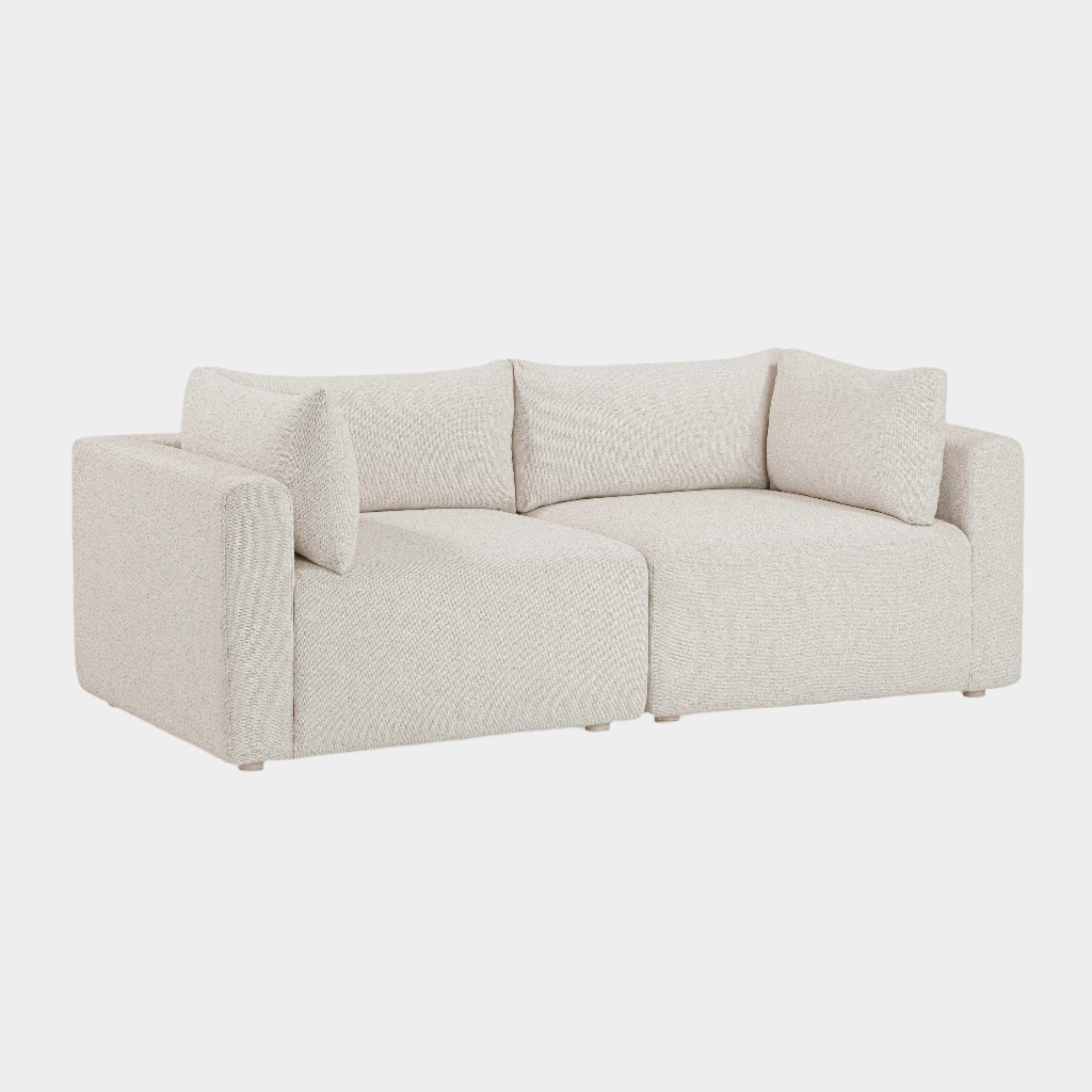 Hangover Cream Outdoor Modular Loveseat