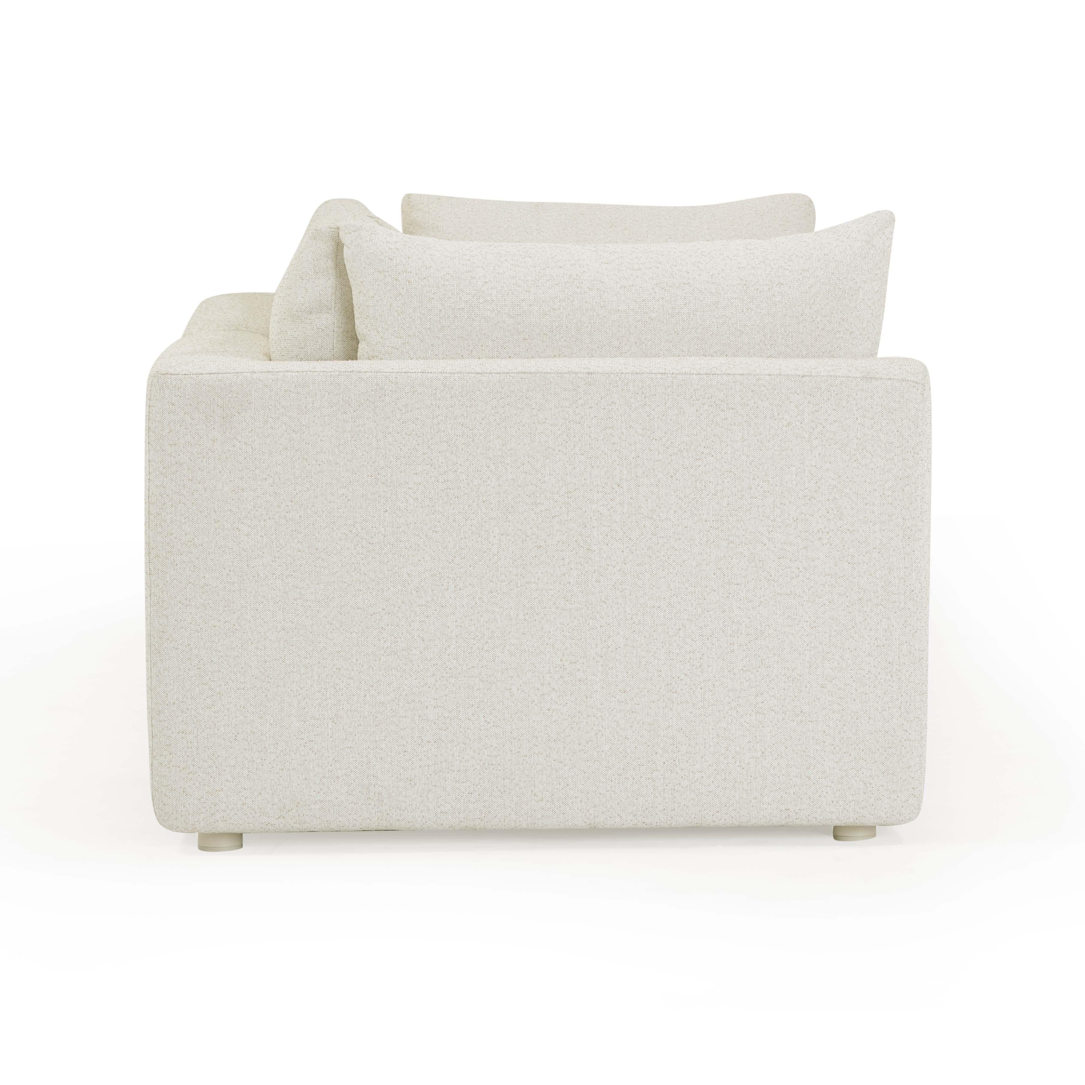 Hangover 81" Cream Performance Fabric Outdoor Modular Loveseat