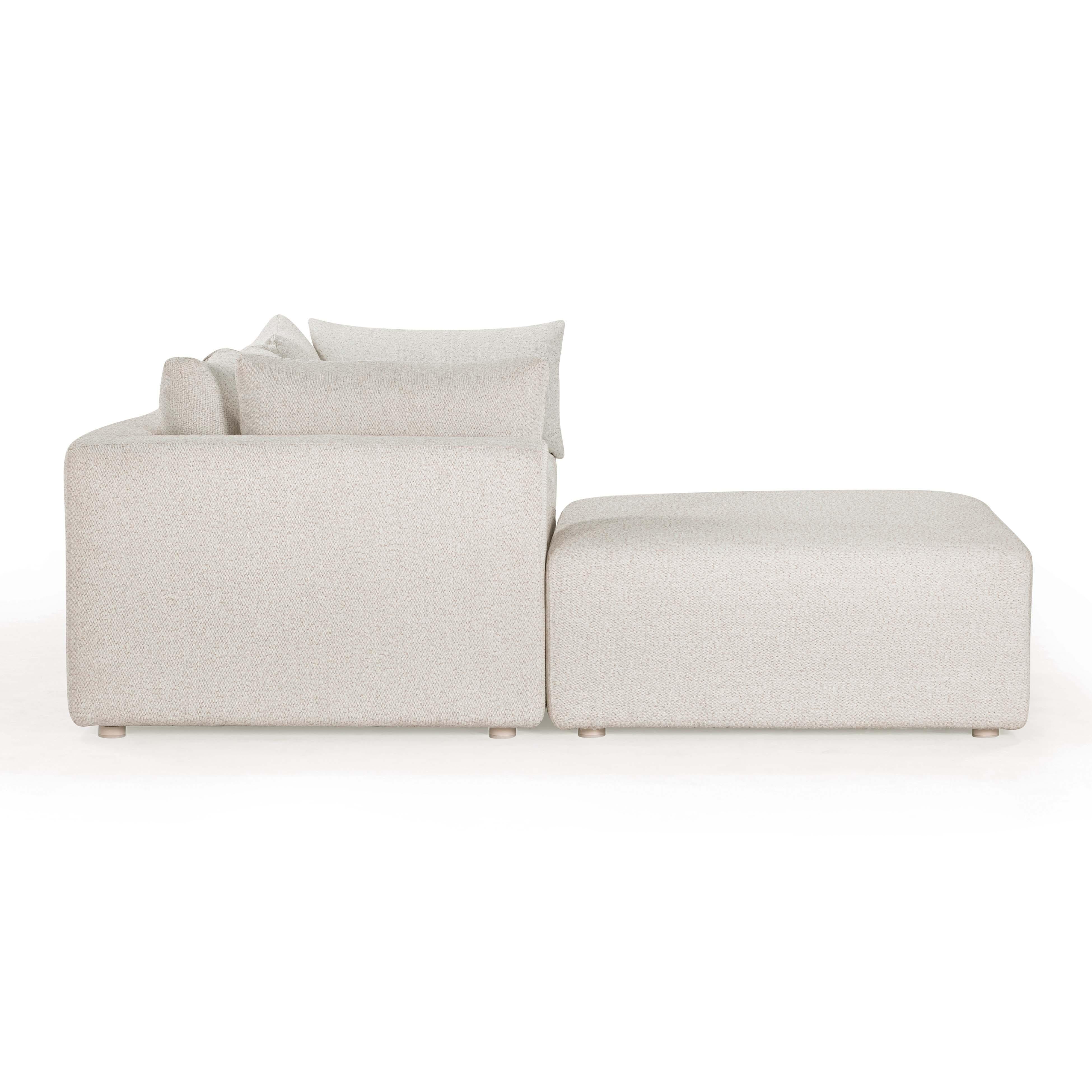 Hangover 4-Piece Cream Performance Fabric Outdoor Modular Sectional