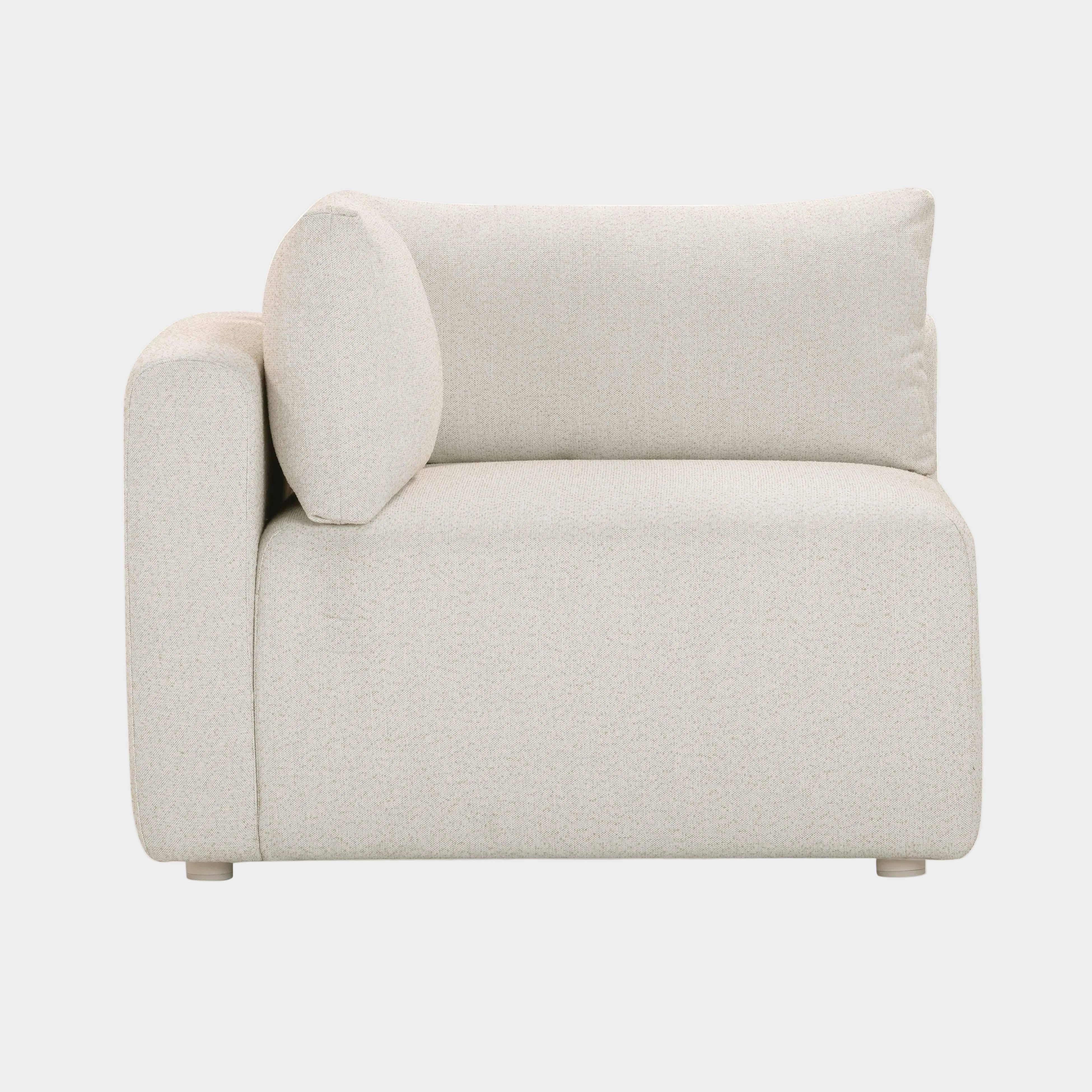 Hangover Cream Performance Fabric Outdoor Modular Corner Chair