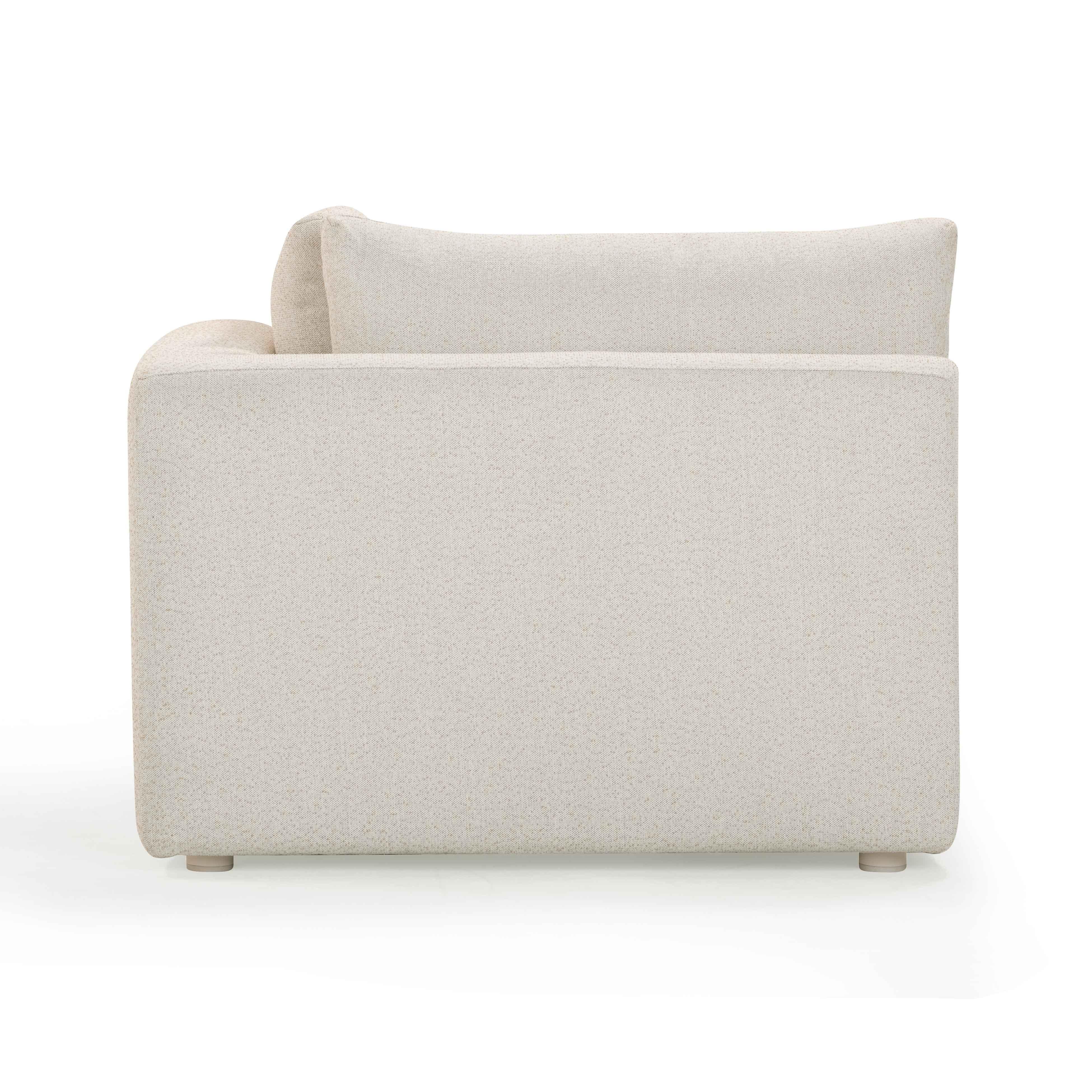Hangover Cream Performance Fabric Outdoor Modular Corner Chair