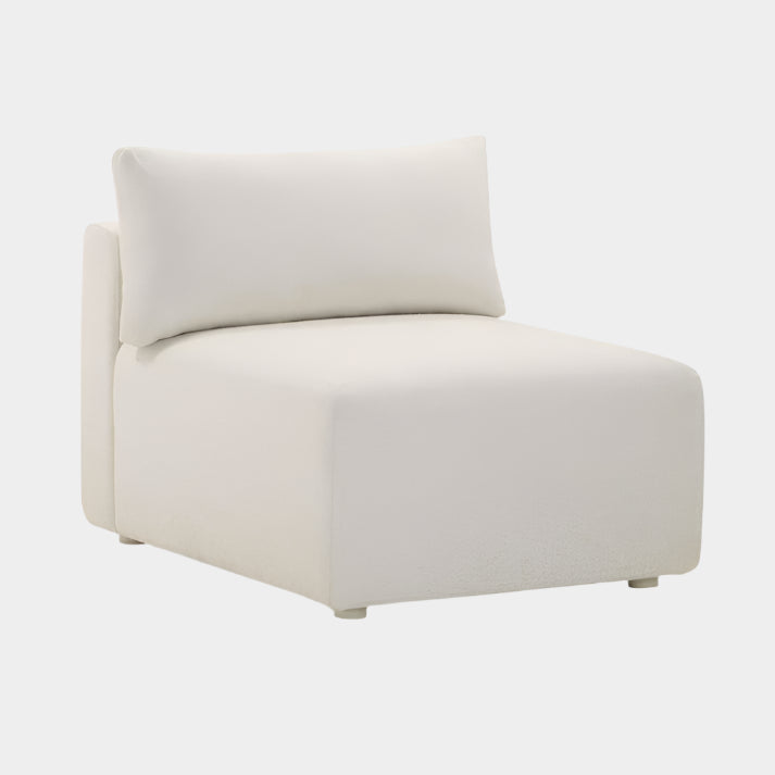 Hangover Cream Modular Outdoor Armless Chair