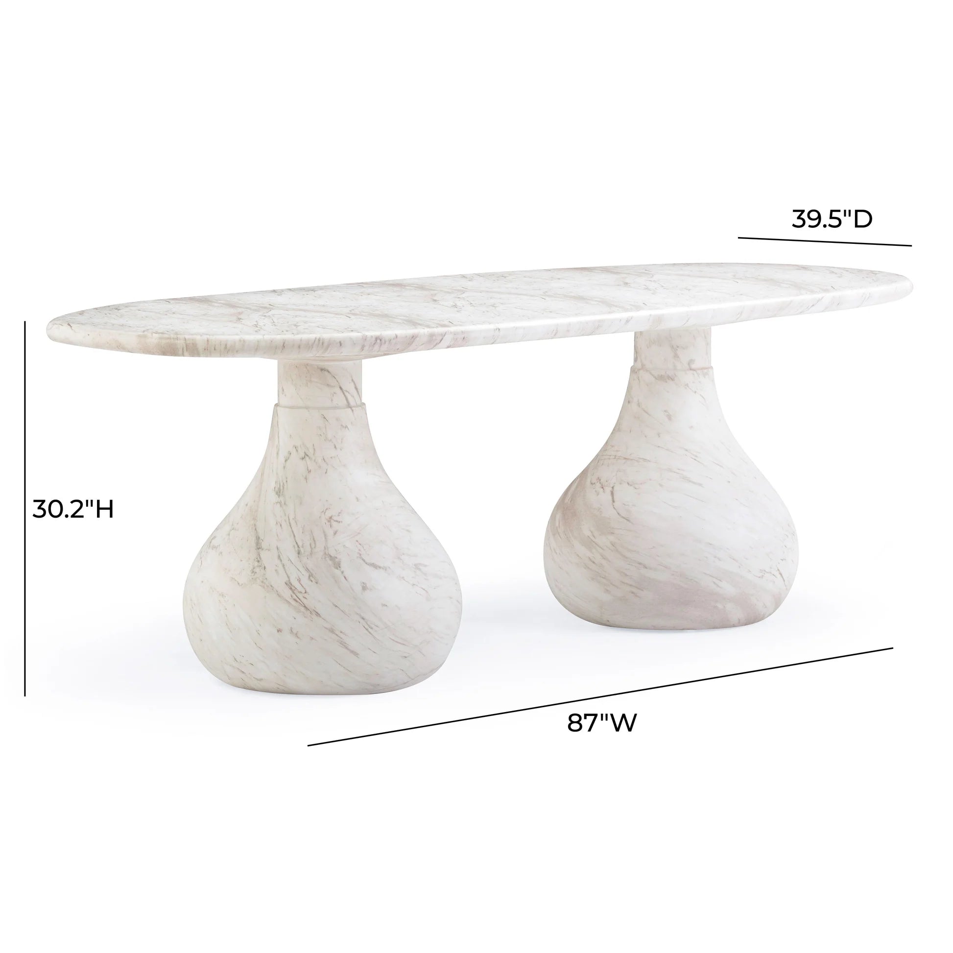Smooch Indoor / Outdoor 87" Dining Table