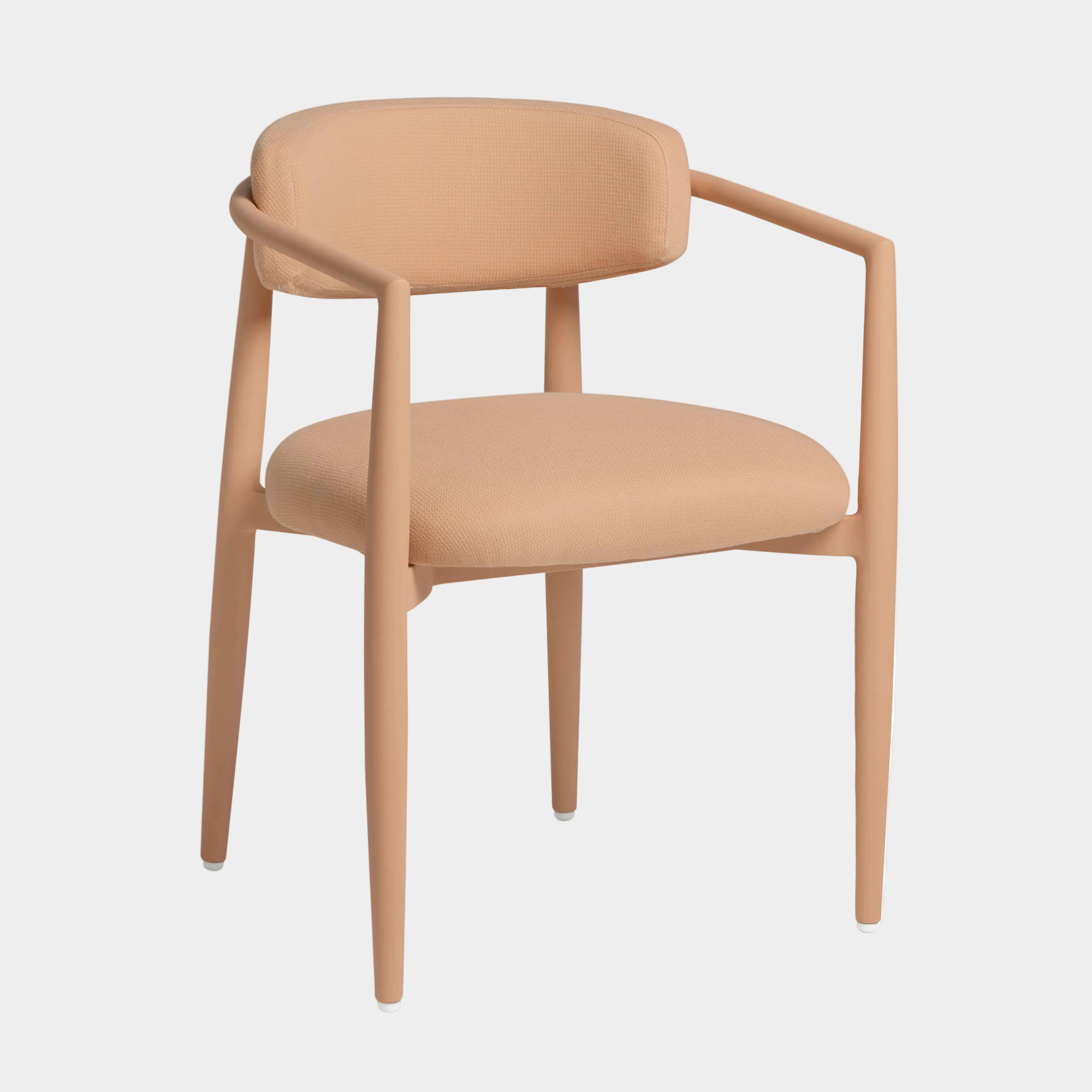 Annika Textured Contract-Grade Fabric Outdoor Dining Arm Chair