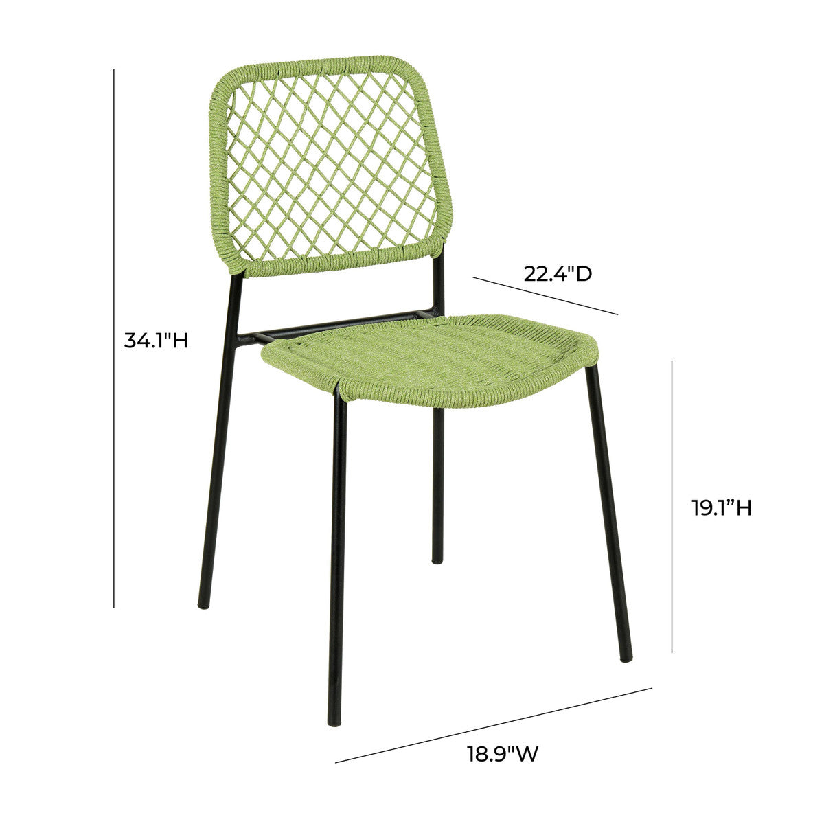 Lucy Cord Stackable Outdoor Dining Chair