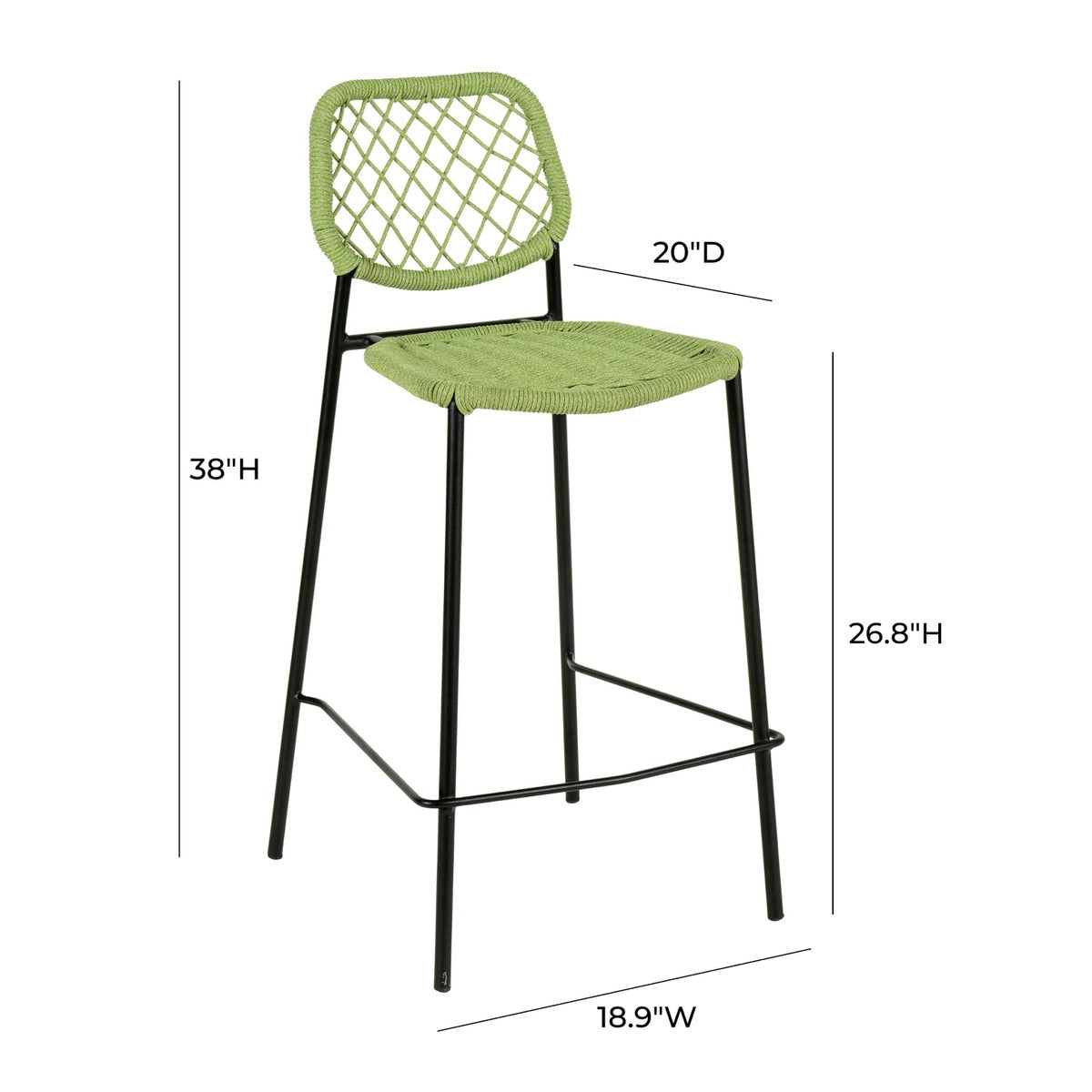 Lucy Dyed Cord Outdoor Counter Stool