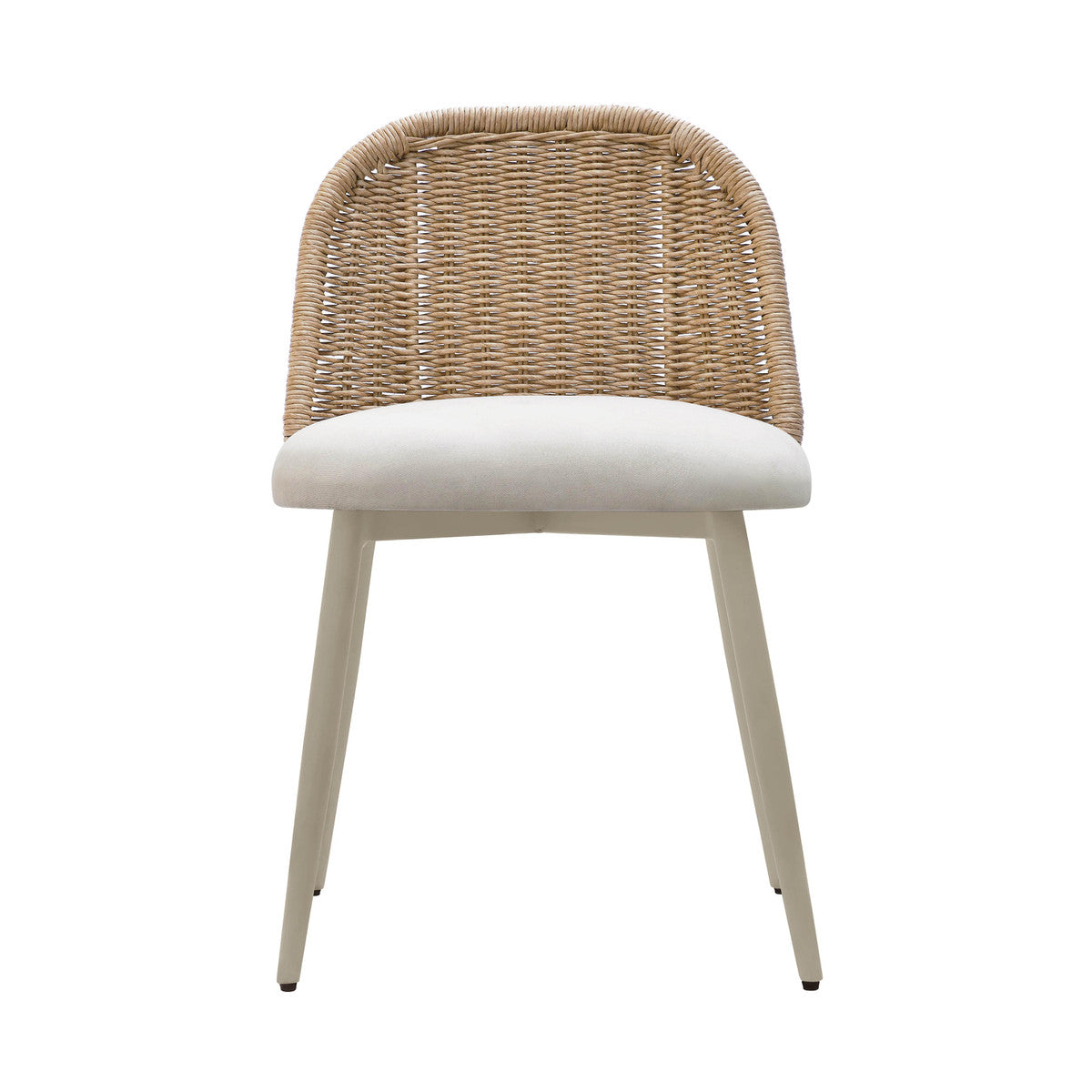 Chaise de salle à manger d'extérieur en tissu performant Alexa Cream 