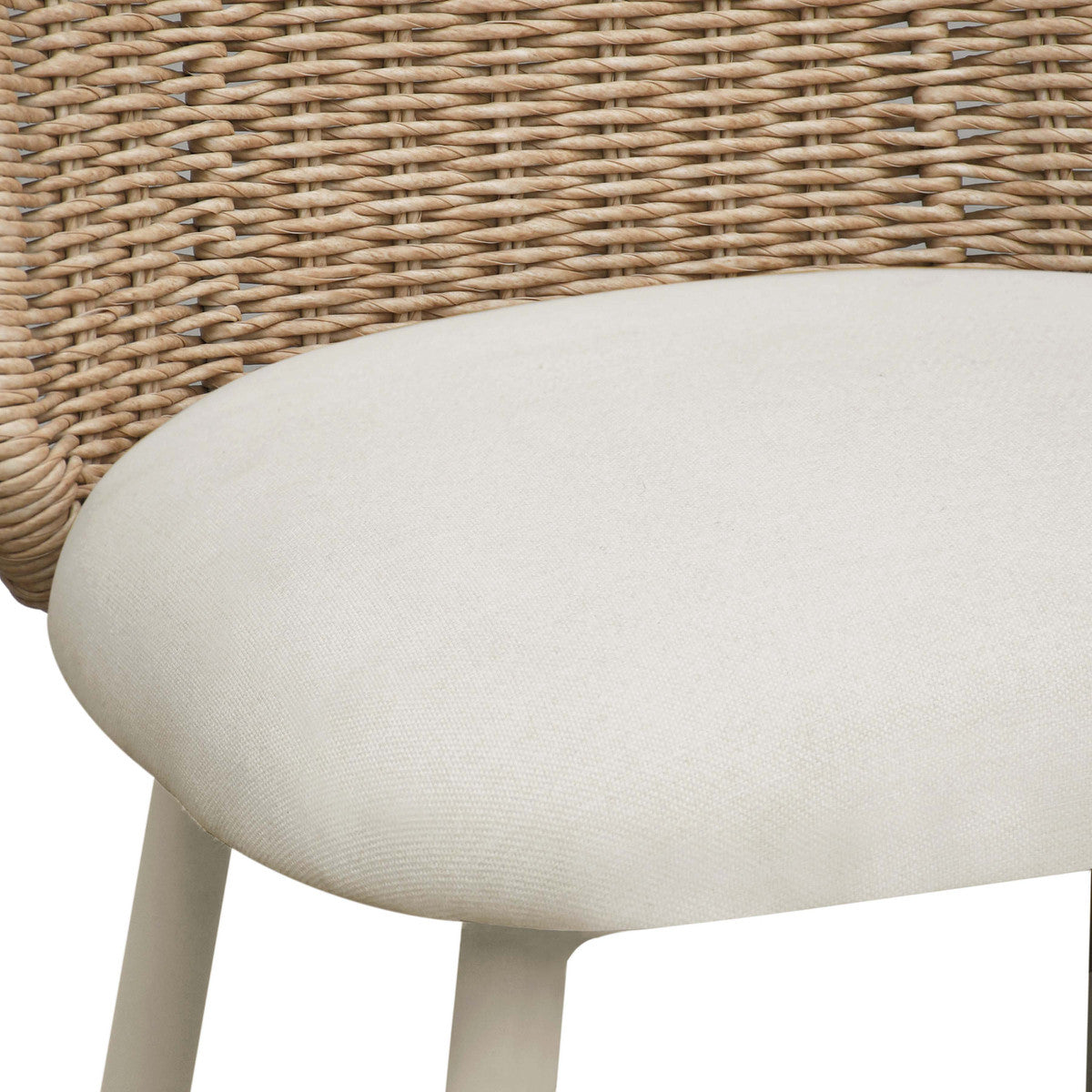 Chaise de salle à manger d'extérieur en tissu performant Alexa Cream 