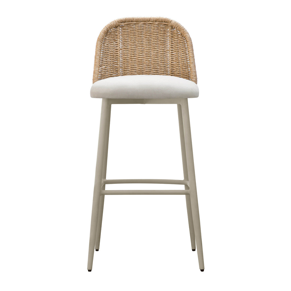 Alexa Cream Performance Fabric Outdoor Stool