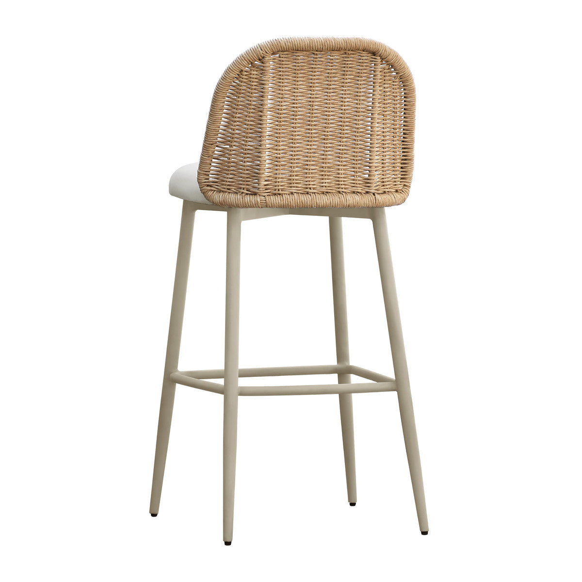 Alexa Cream Performance Fabric Outdoor Stool