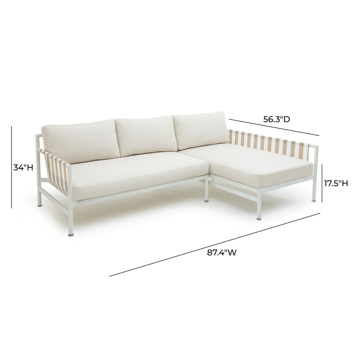 Dunes Cream Outdoor Sectional - RAF