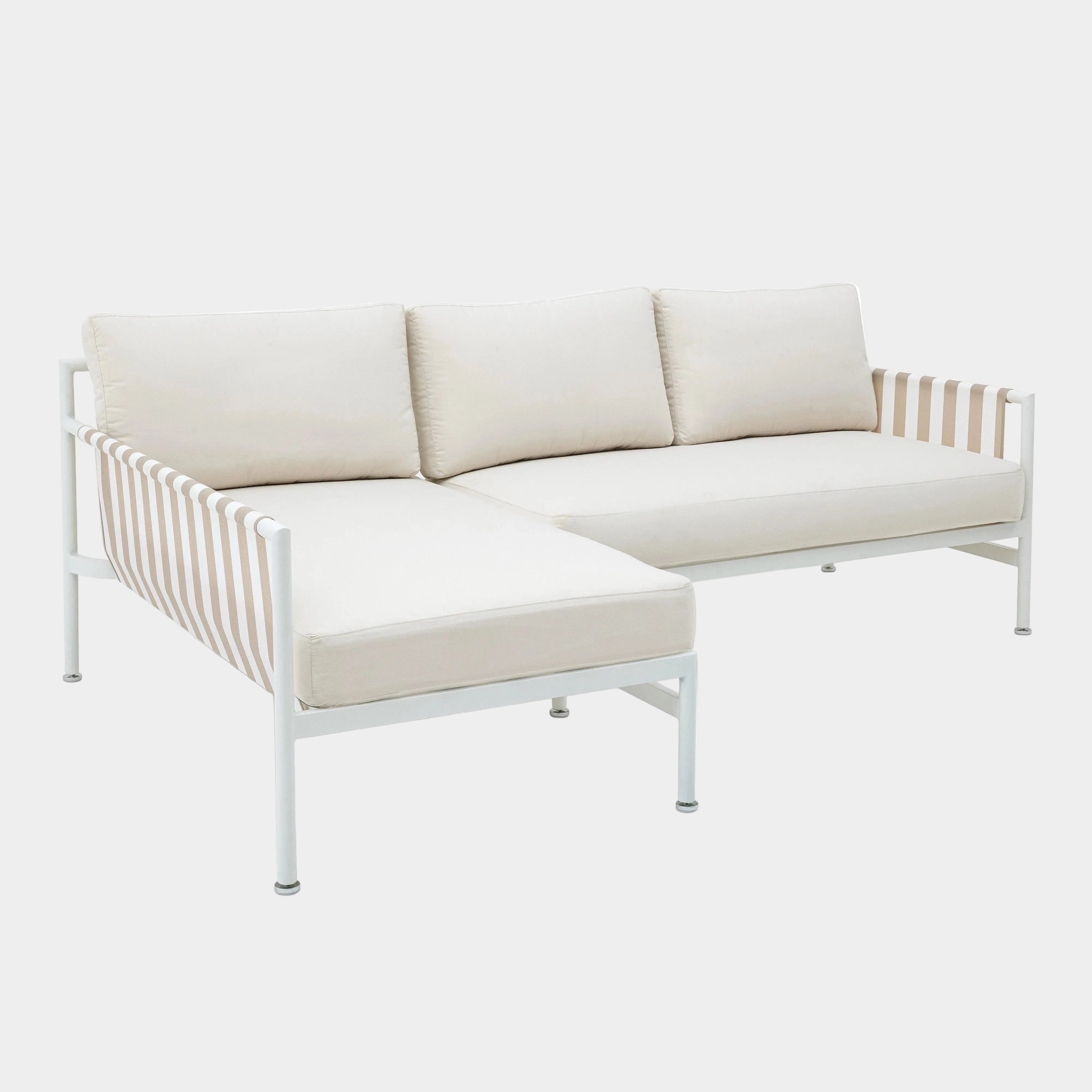 Dunes 2-Piece Cream Outdoor L-Shaped Sectional