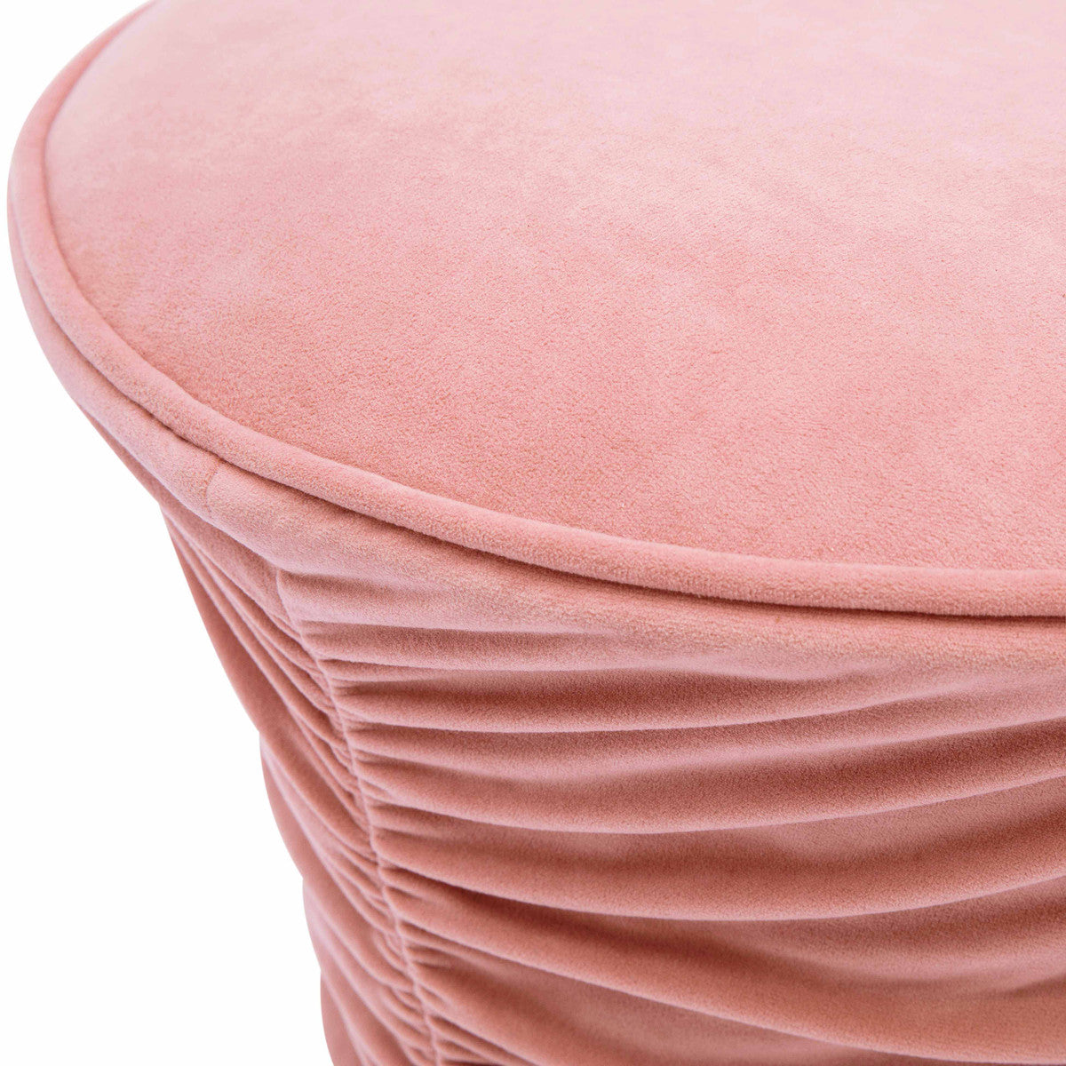 Bounce Ruched Velvet Adjustable Ottoman