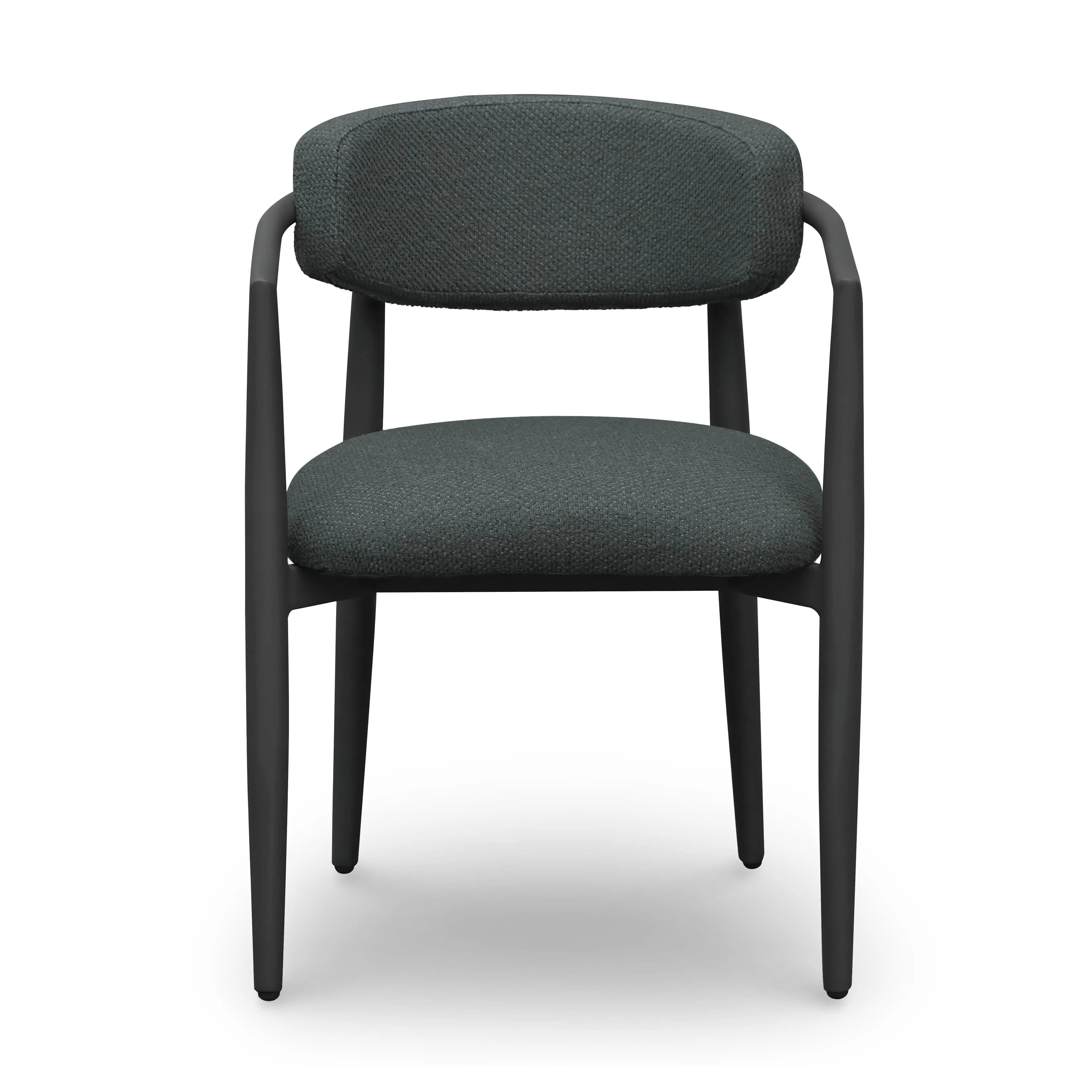 Annika Textured Contract-Grade Fabric Outdoor Dining Arm Chair