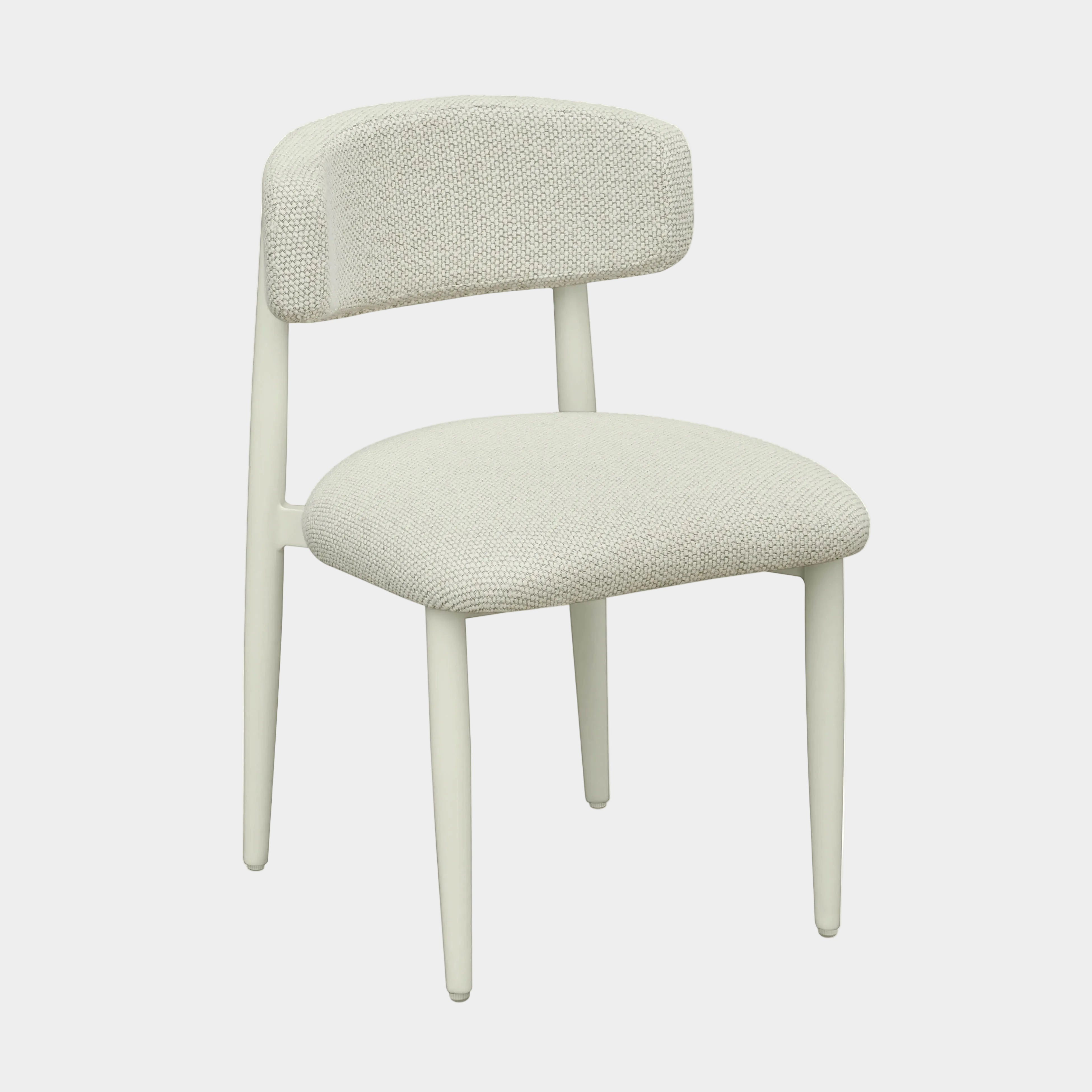 Annika Textured Contract-Grade Fabric Outdoor Dining Side Chair