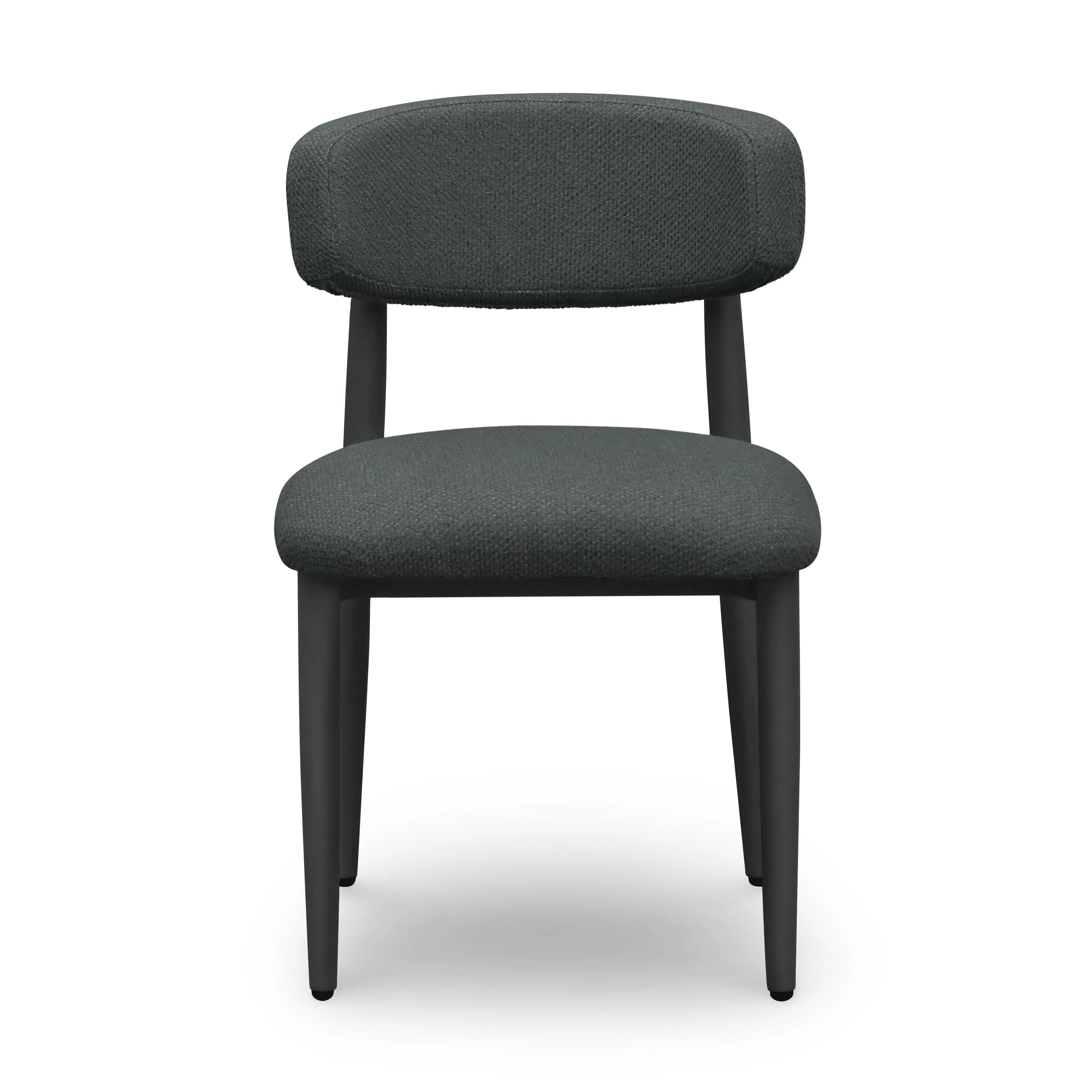 Annika Textured Contract-Grade Fabric Outdoor Dining Side Chair