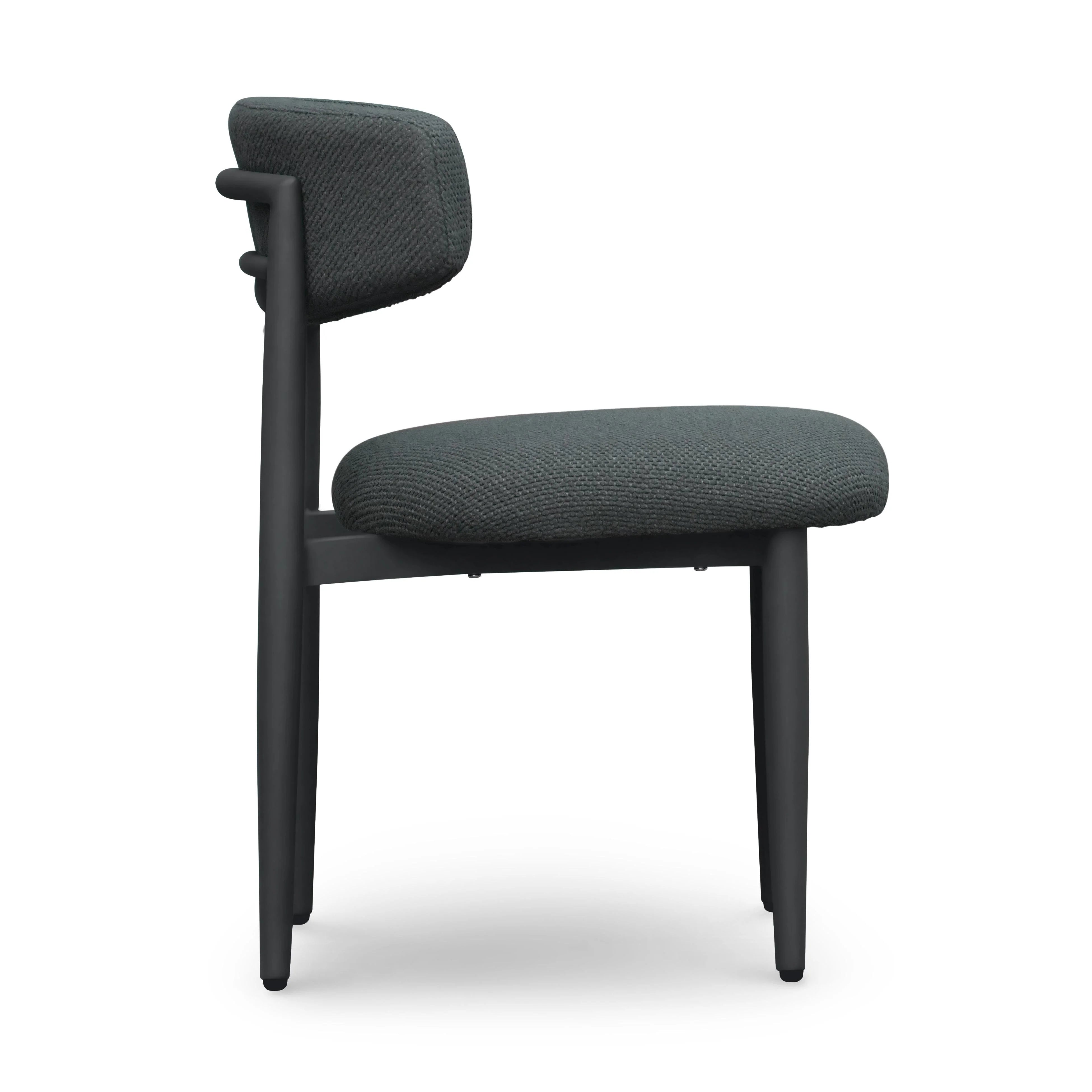 Annika Textured Contract-Grade Fabric Outdoor Dining Side Chair