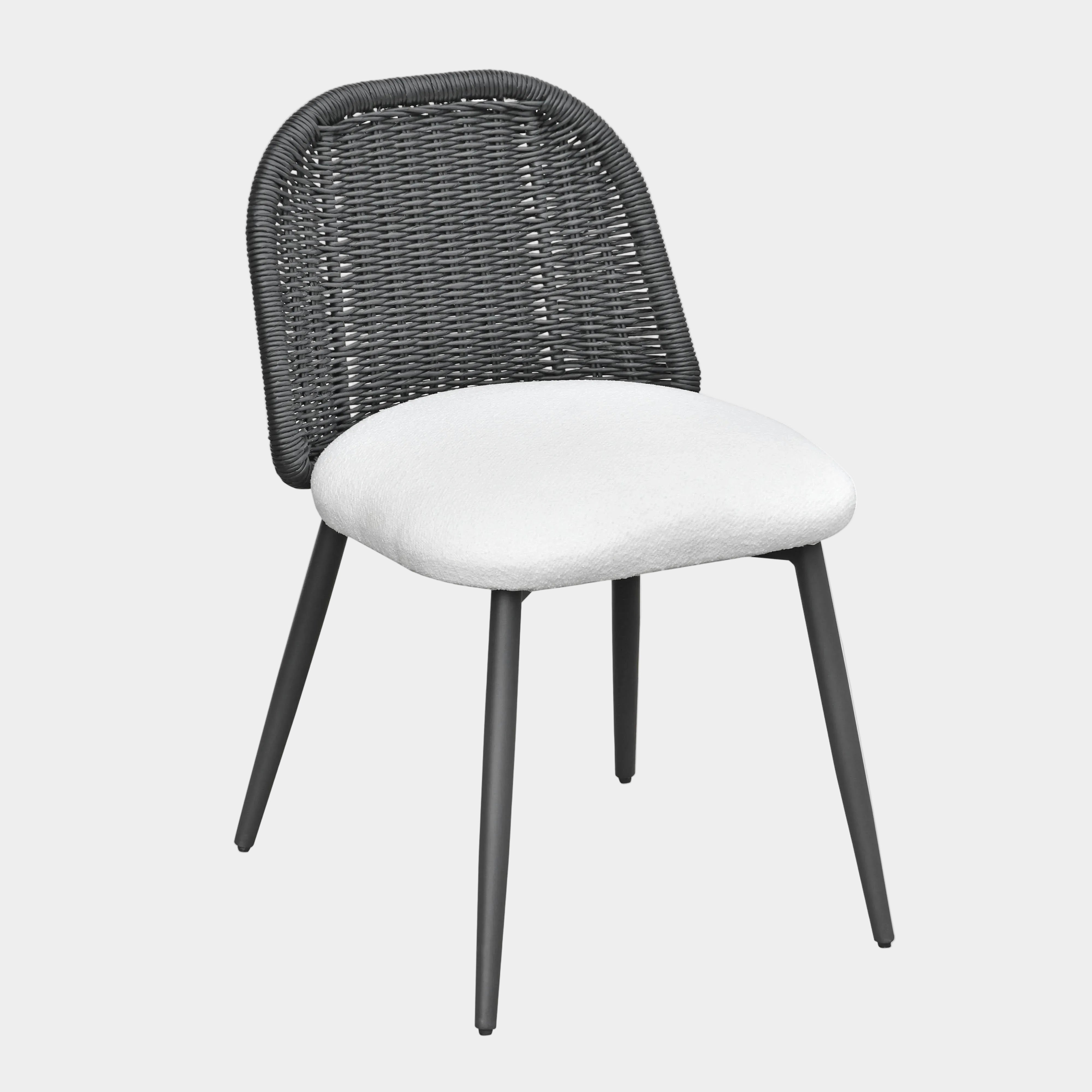 Chaise de salle à manger d'extérieur en tissu performant Alexa Cream 