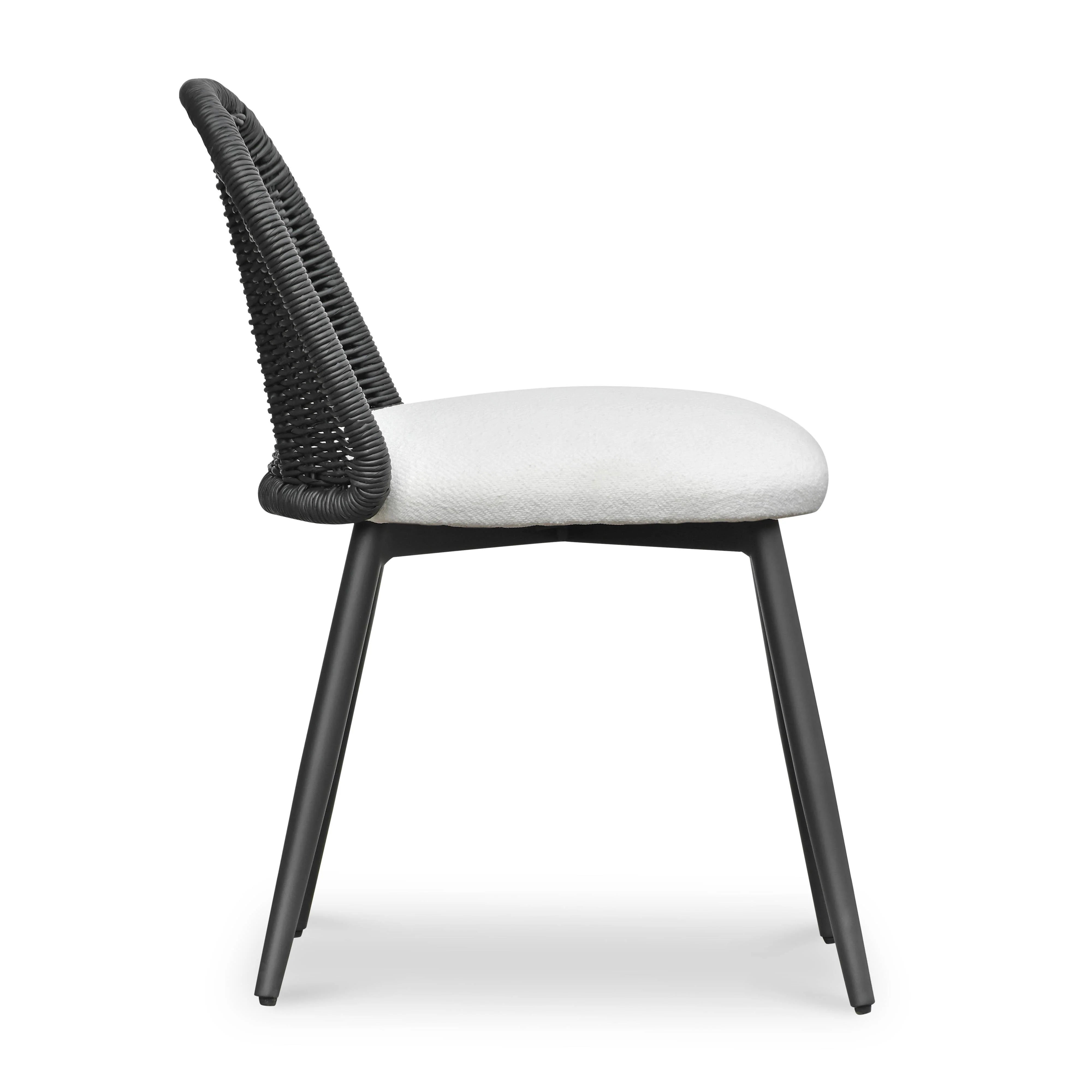 Chaise de salle à manger d'extérieur en tissu performant Alexa Cream 