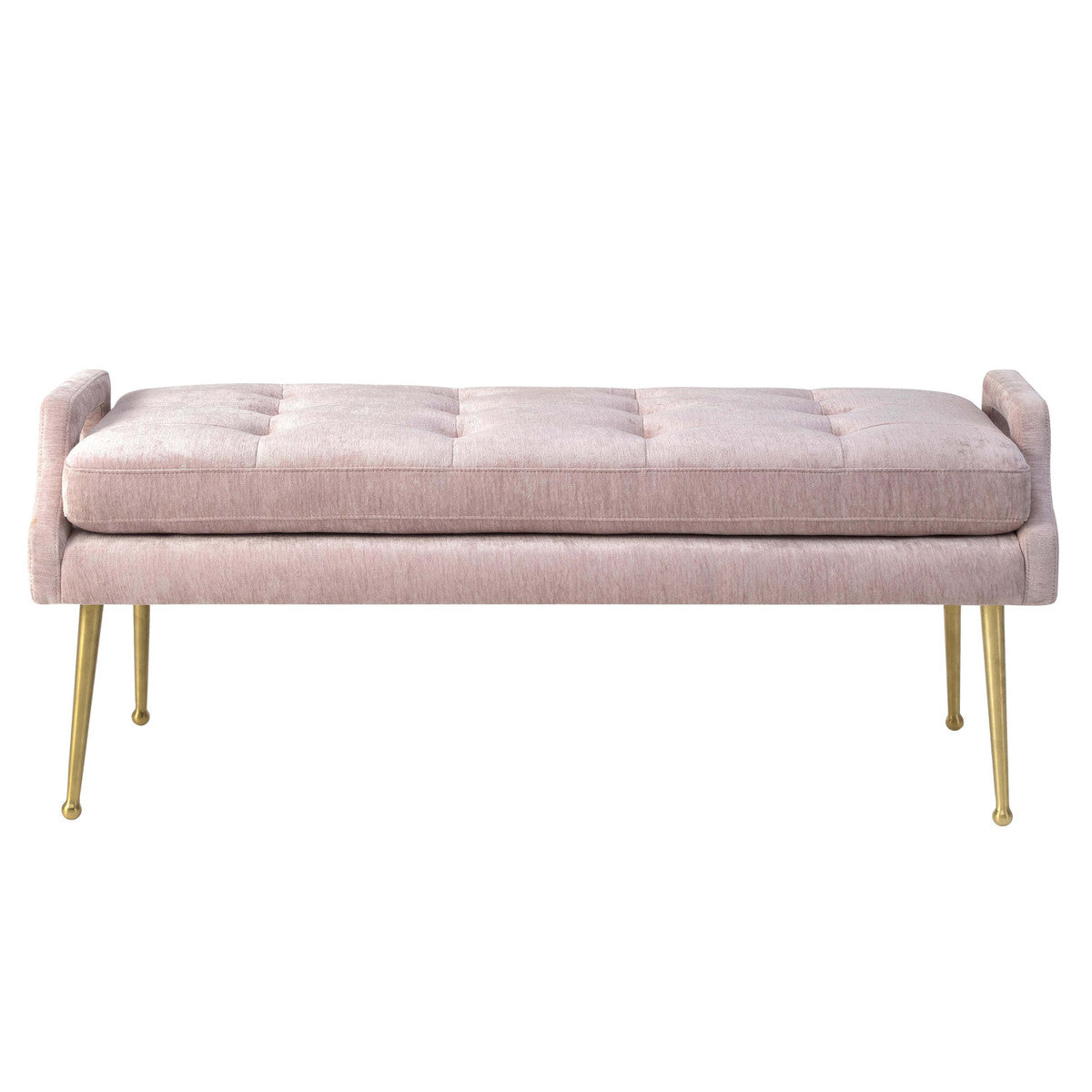 Eileen Blush Slub Velvet Bench