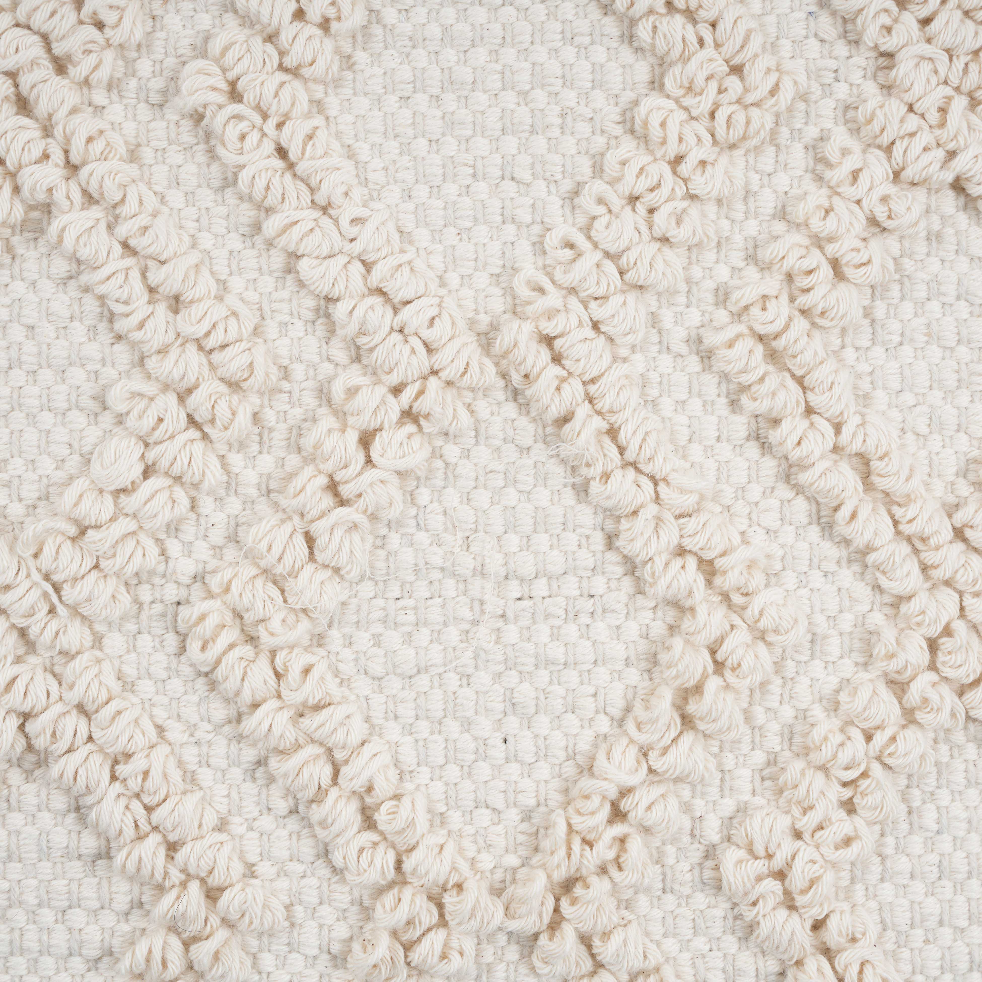 Inca Cream Cotton Pouf