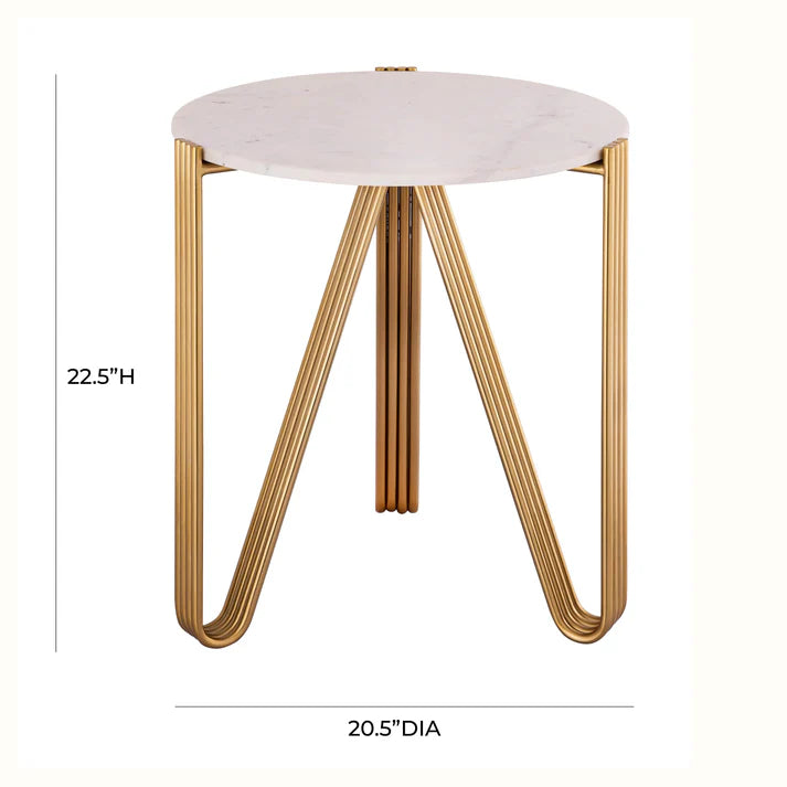 Aya Marble Side Table By Inspire Me! Home Decor