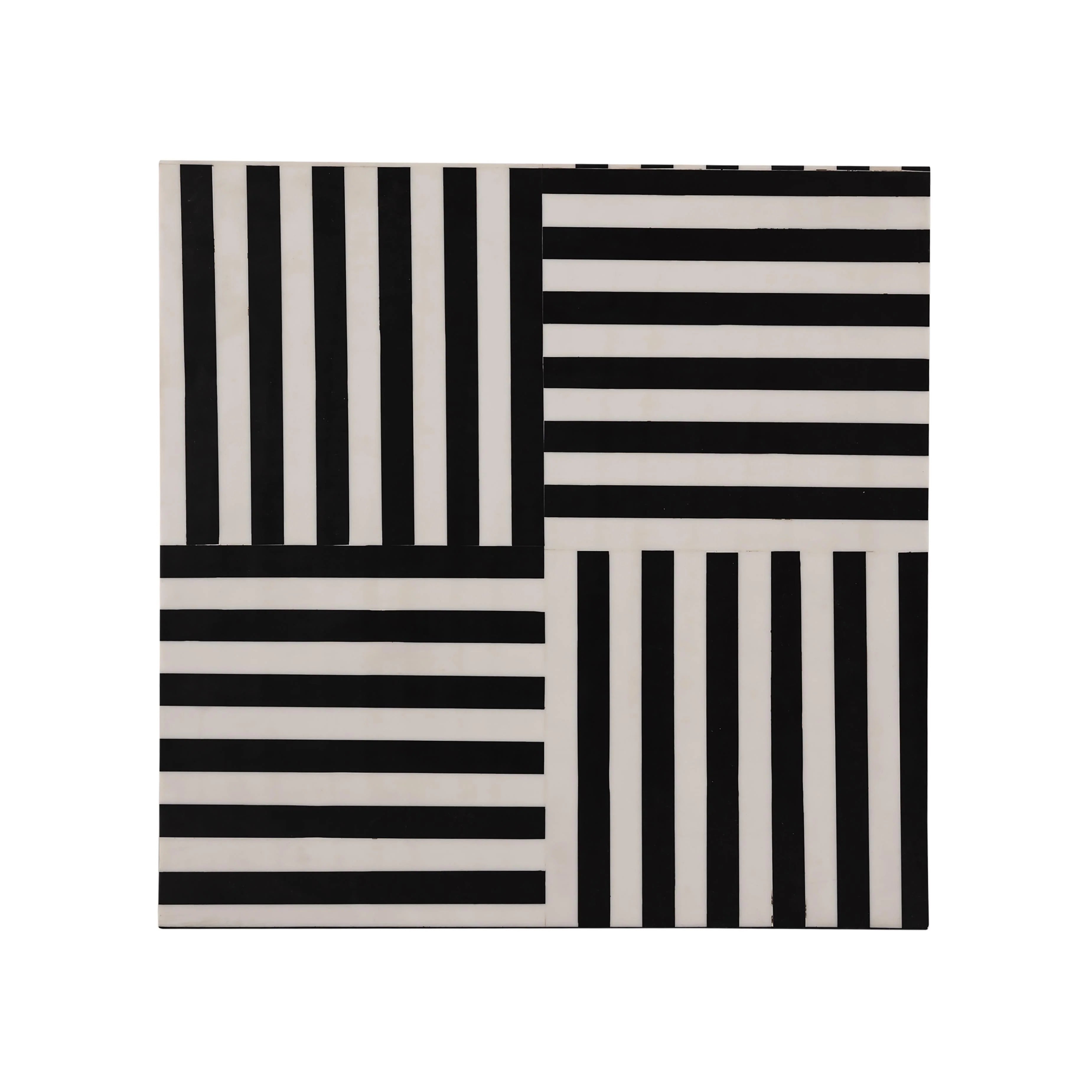 Cube Black and White Side Table