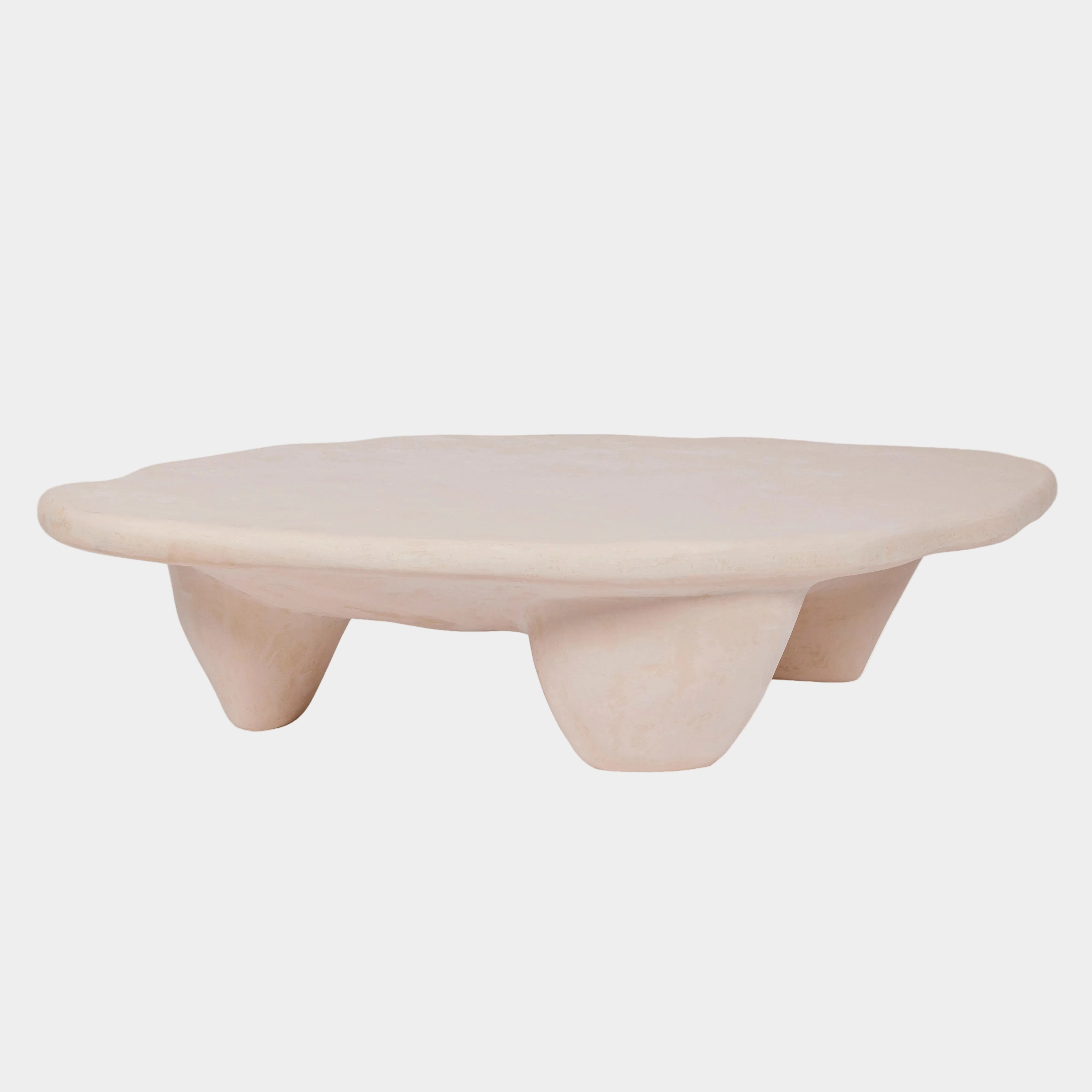 Athen 57" Nude Faux Stone Coffee Table