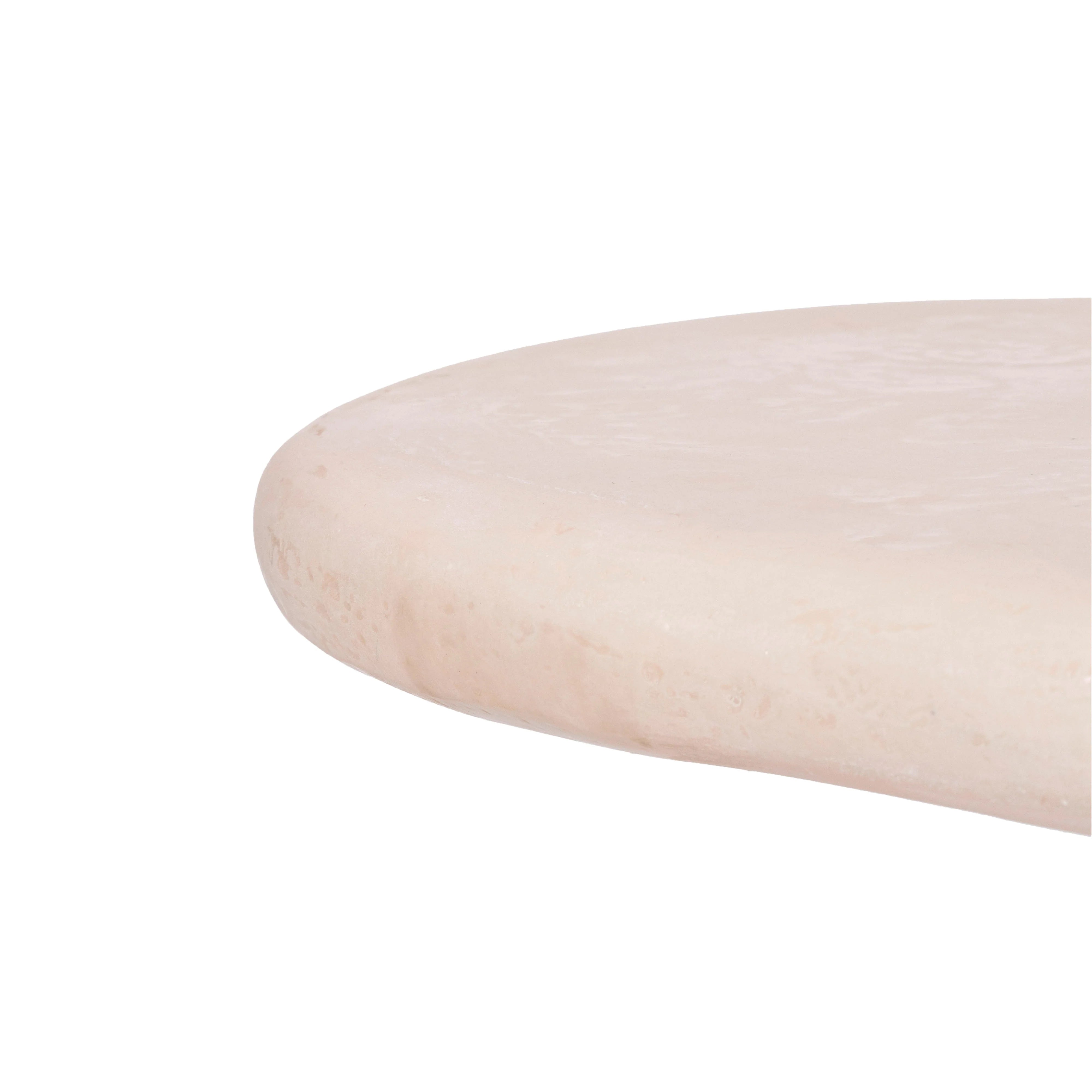 Athen 57" Nude Faux Stone Coffee Table