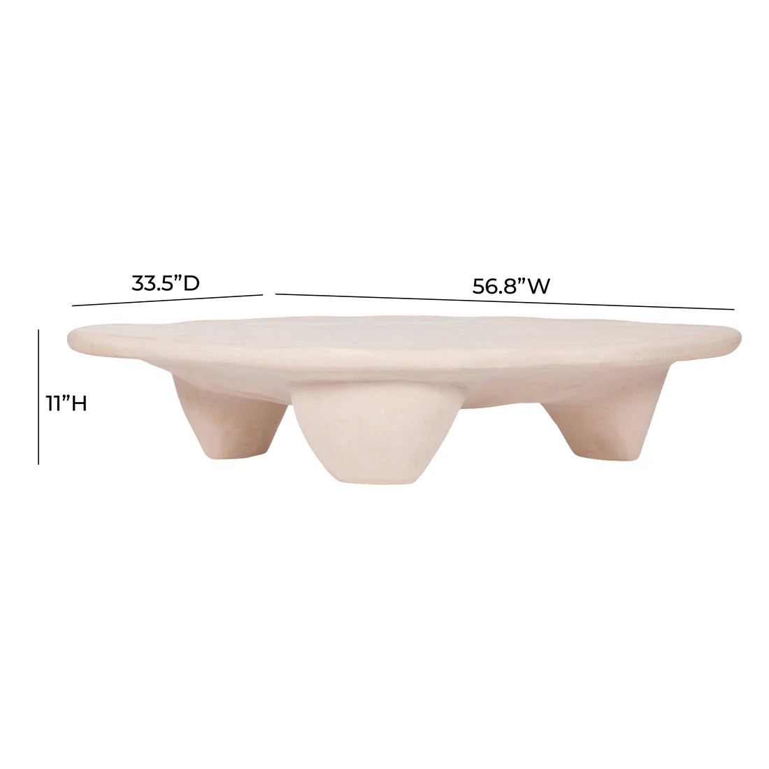 Athen Nude Faux Stone Coffee Table