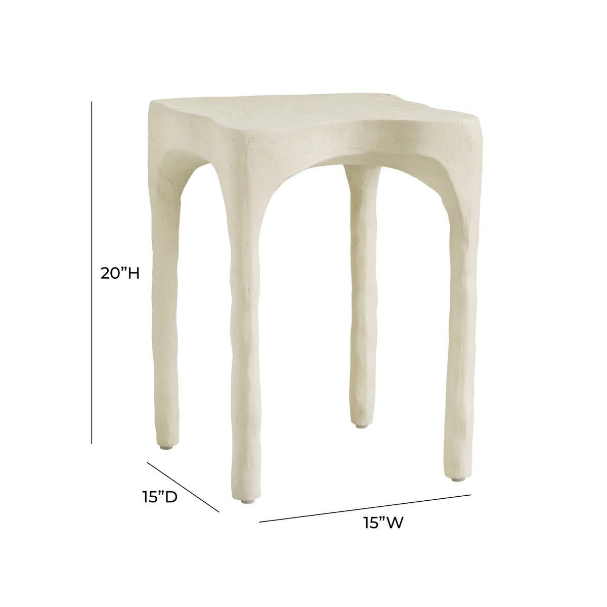 Skully Cream Textured Side Table