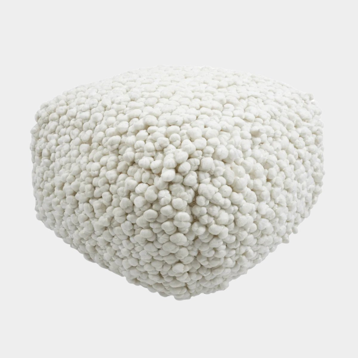 Cathy Cream Woven Pouf