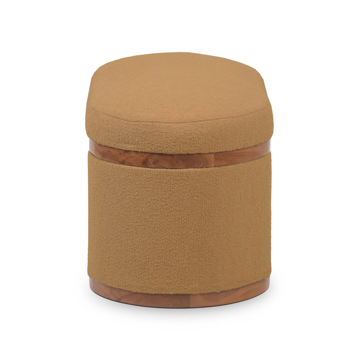 Olivier Boucle Oval Storage Ottoman