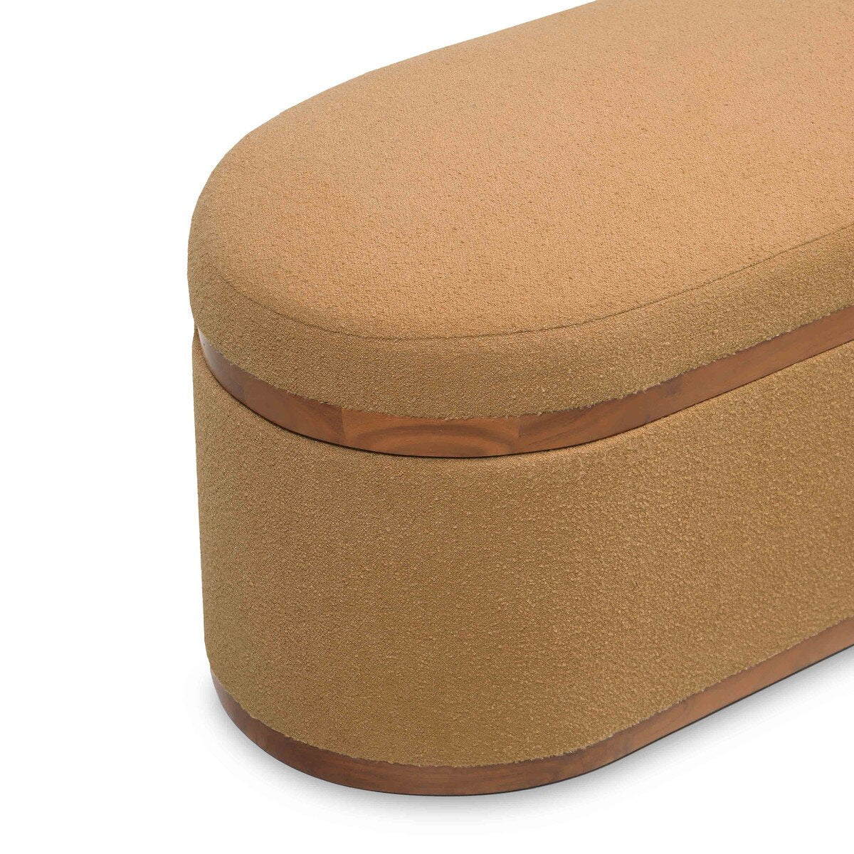 Olivier Boucle Oval Storage Ottoman