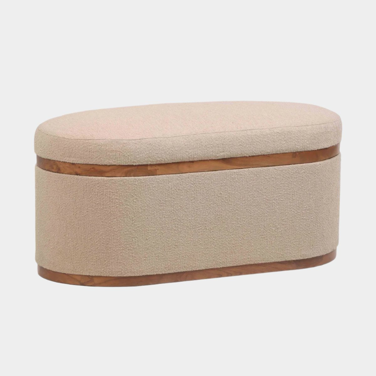 Olivier Boucle Oval Storage Ottoman