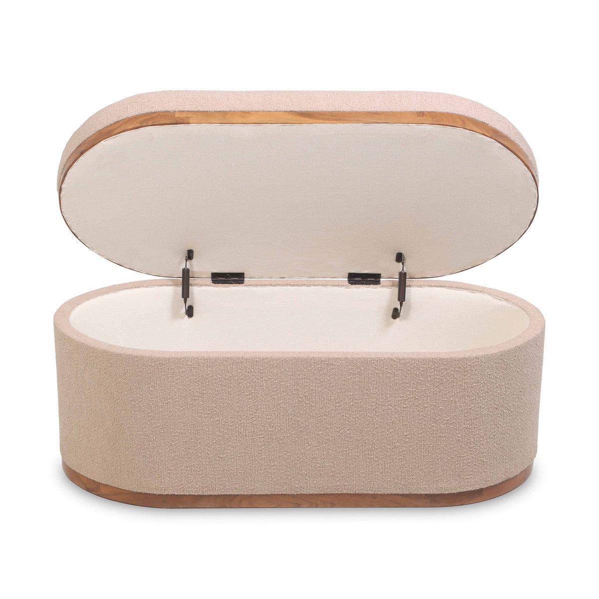 Olivier Boucle Oval Storage Ottoman