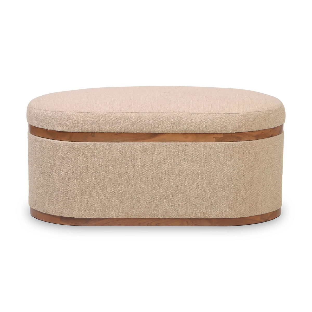 Olivier Boucle Oval Storage Ottoman