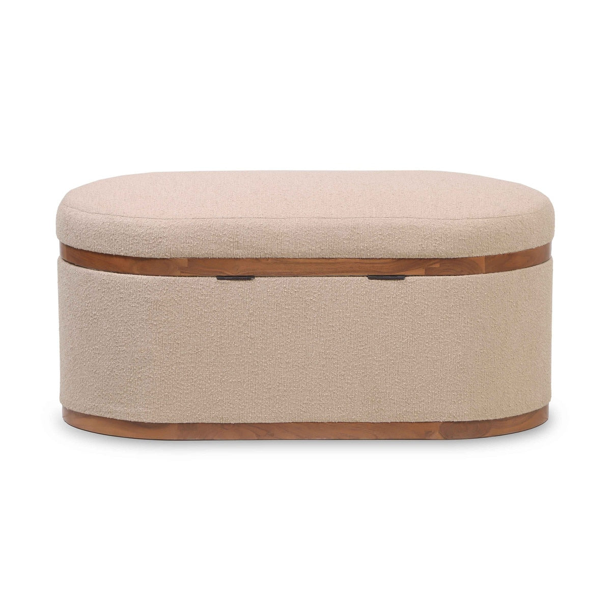 Olivier Boucle Oval Storage Ottoman