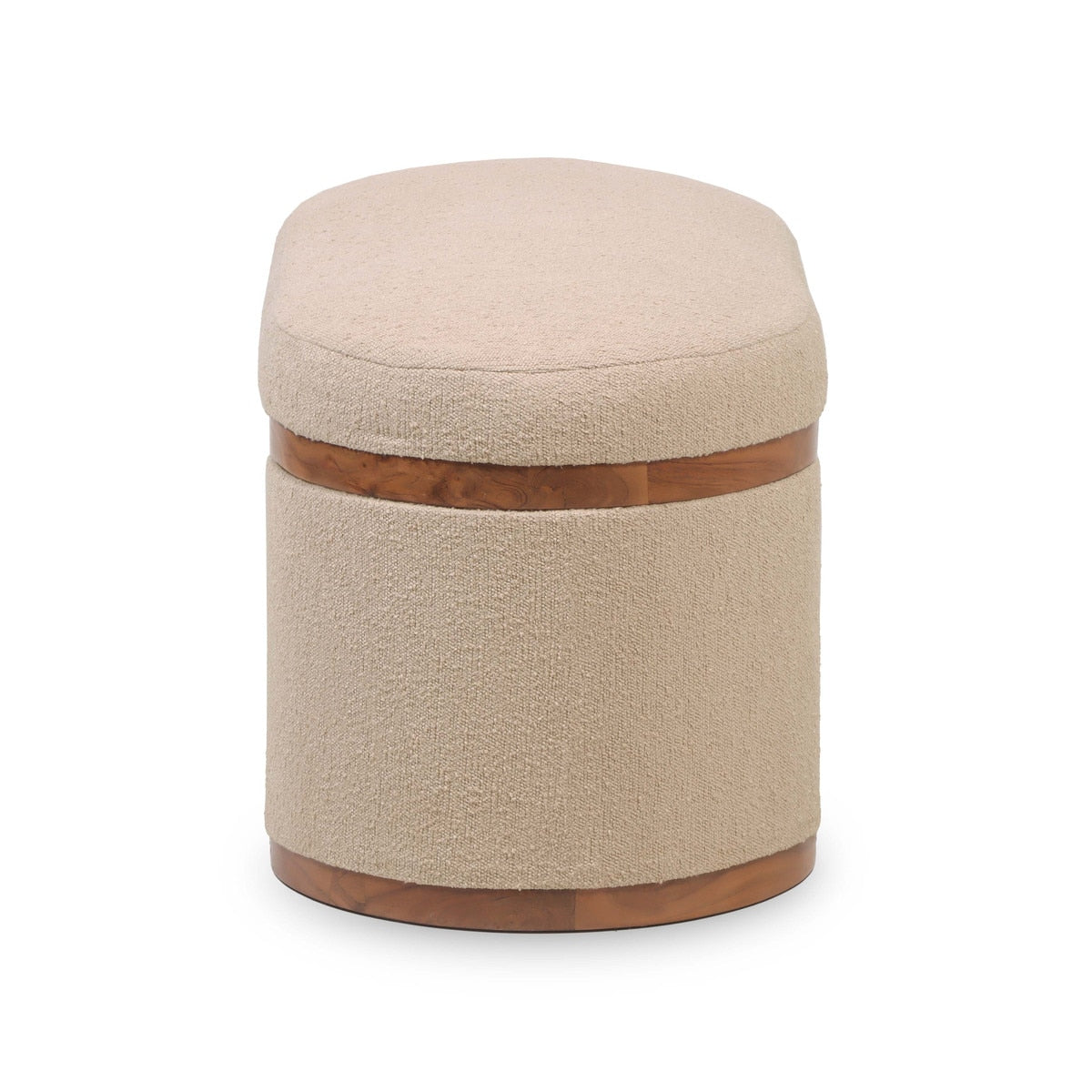 Olivier Boucle Oval Storage Ottoman