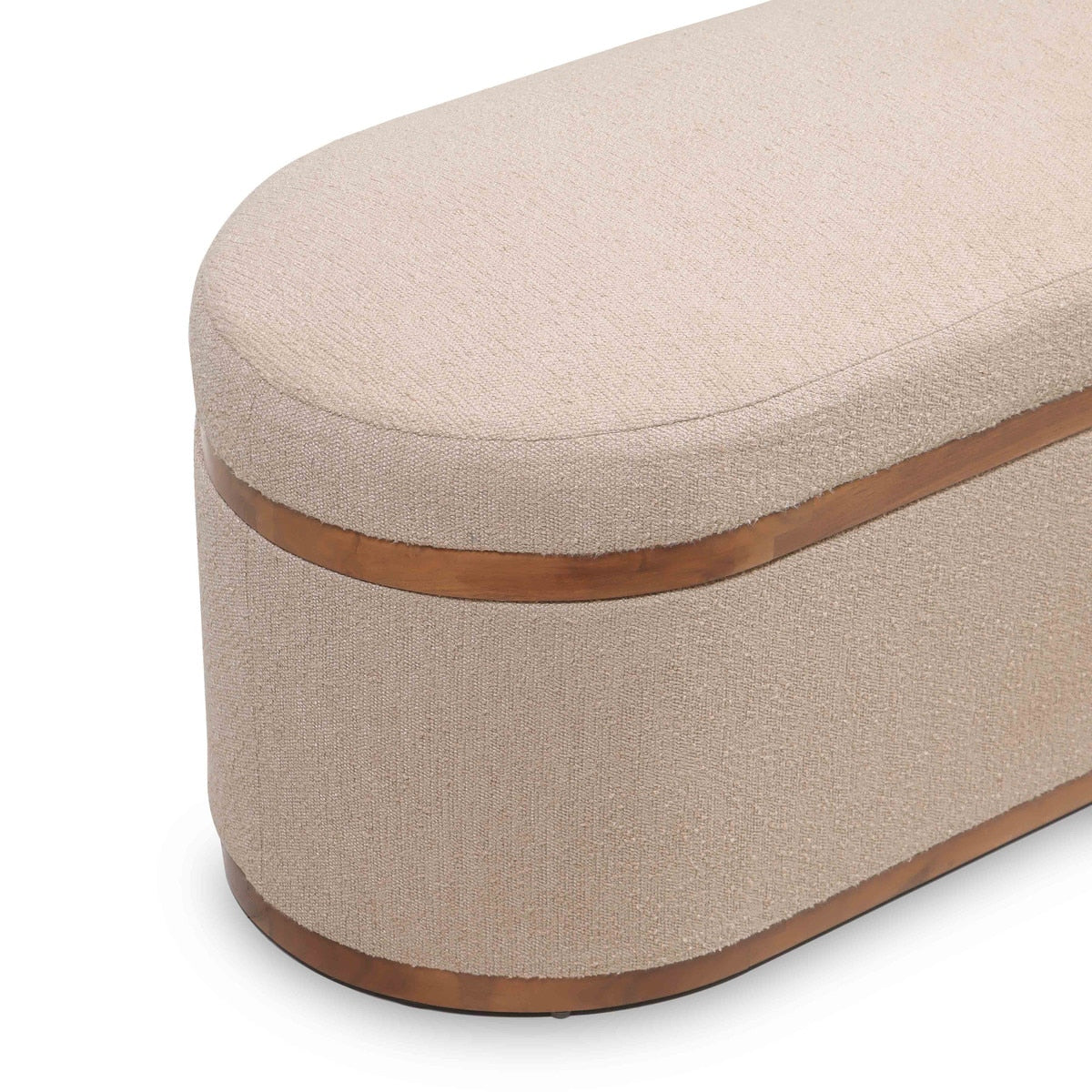 Olivier Boucle Oval Storage Ottoman