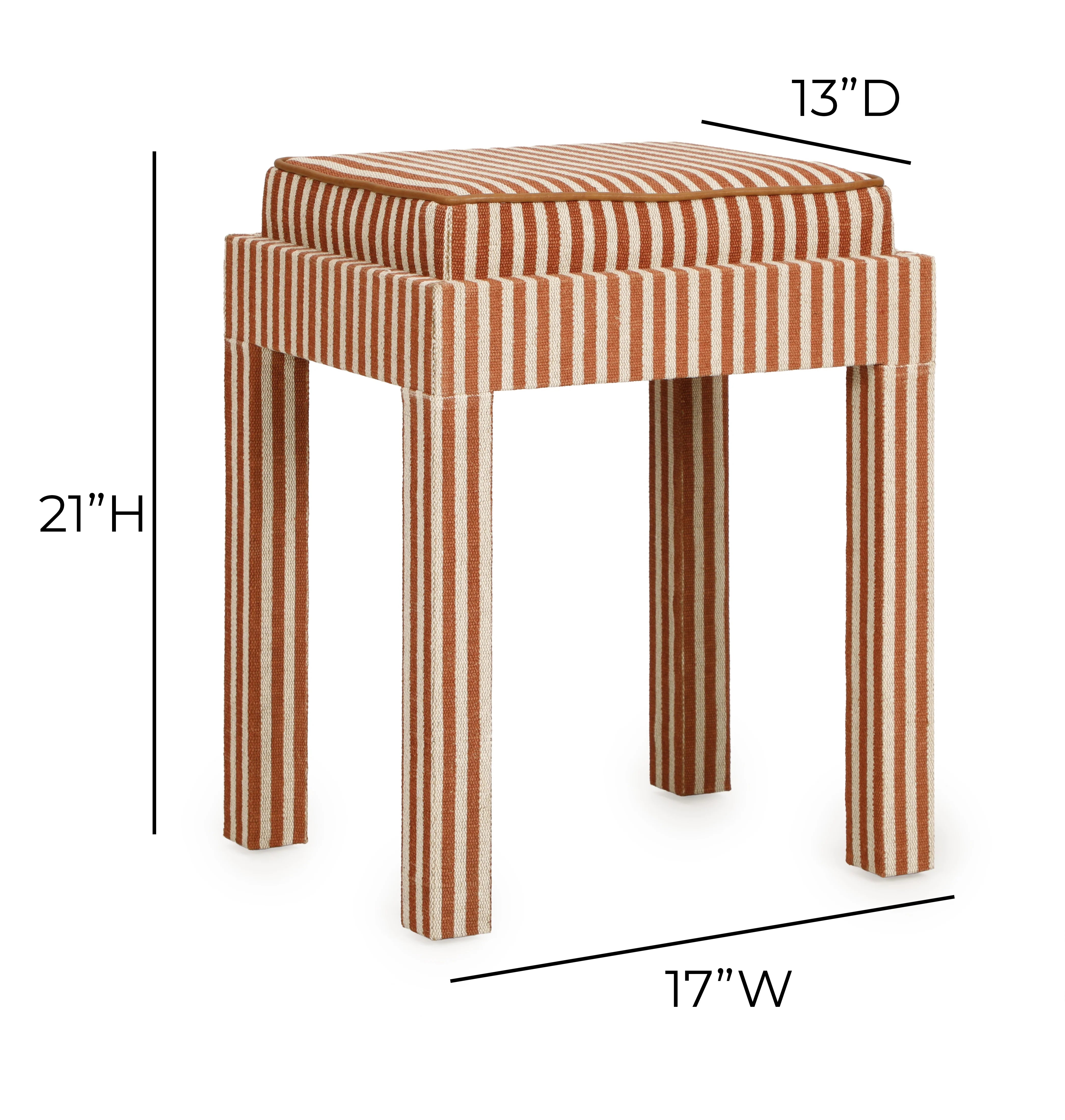 Kora Cotton Jute Contract-Grade Accent Stool