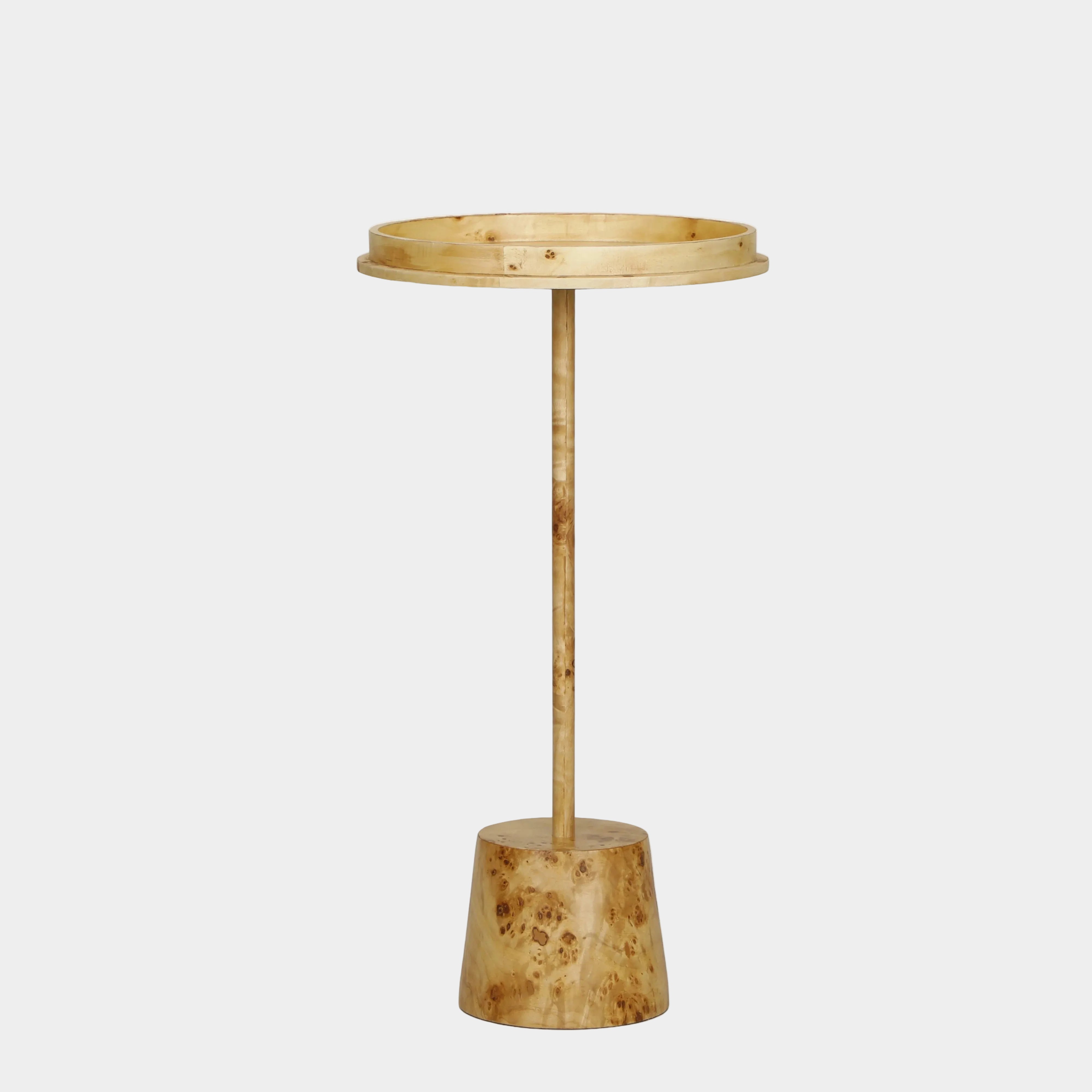 Destin Natural Burl Contract-Grade Side Table