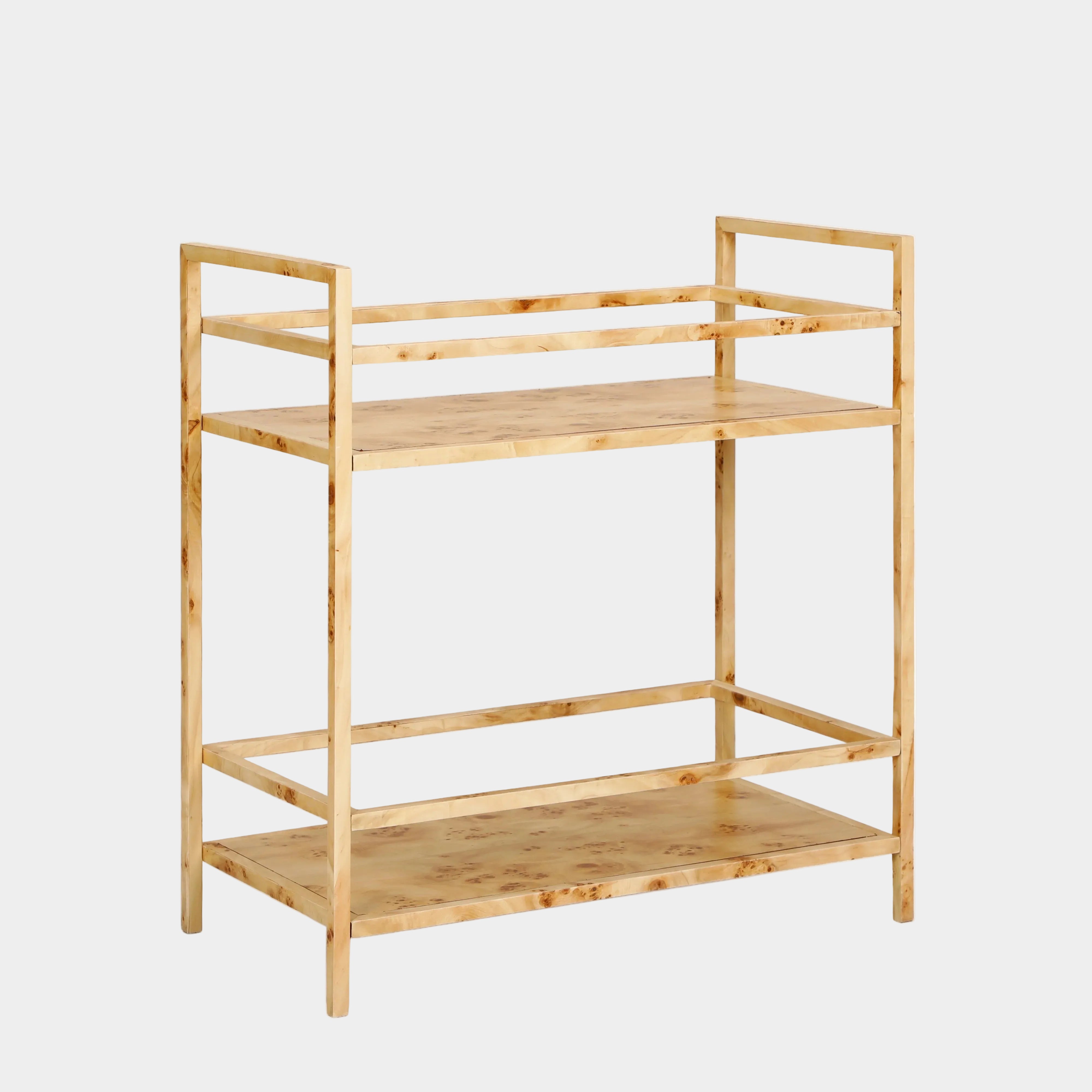 Destin Natural Burl Contract-Grade Bar Cart