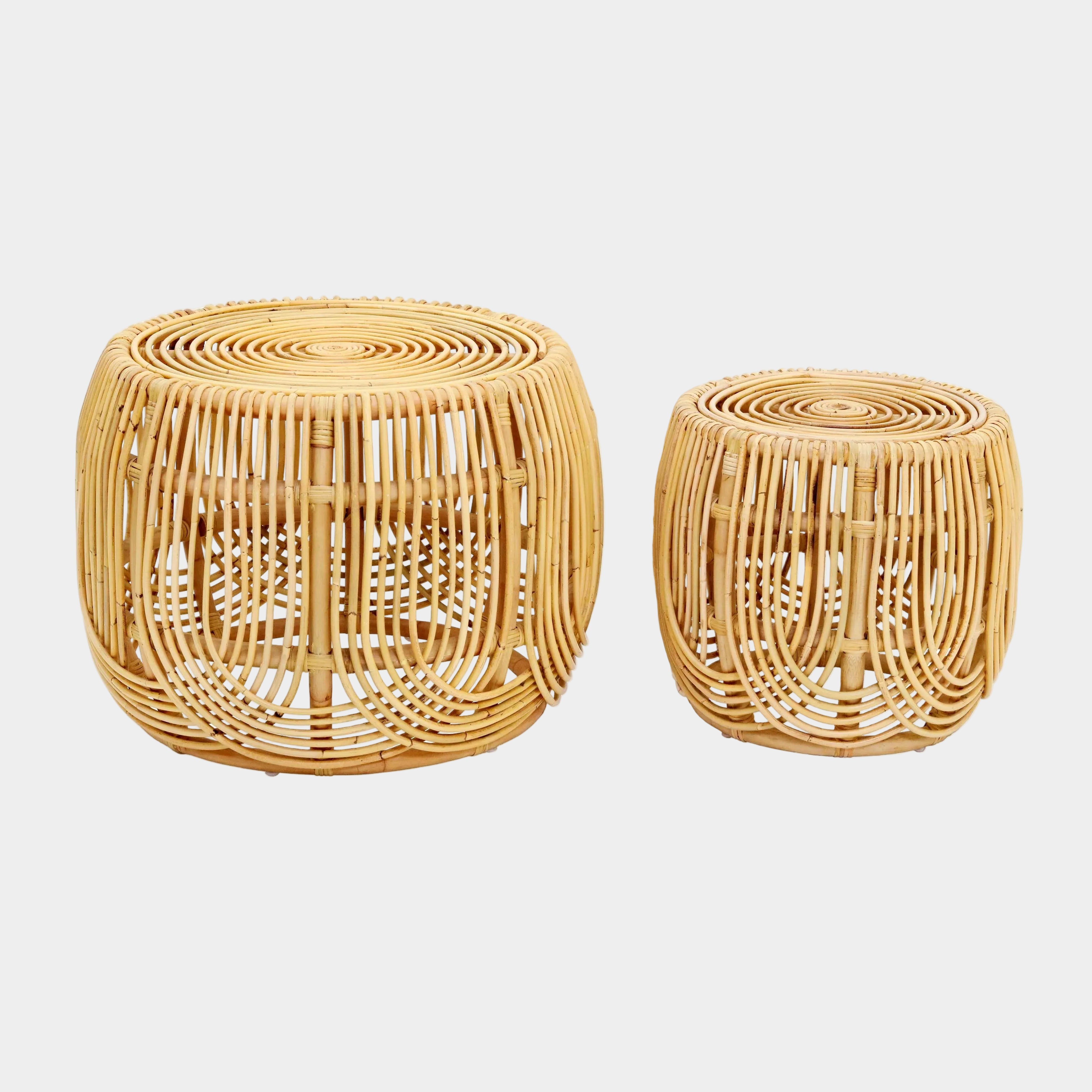 Azrina 2-Piece Rattan Nesting Table Set